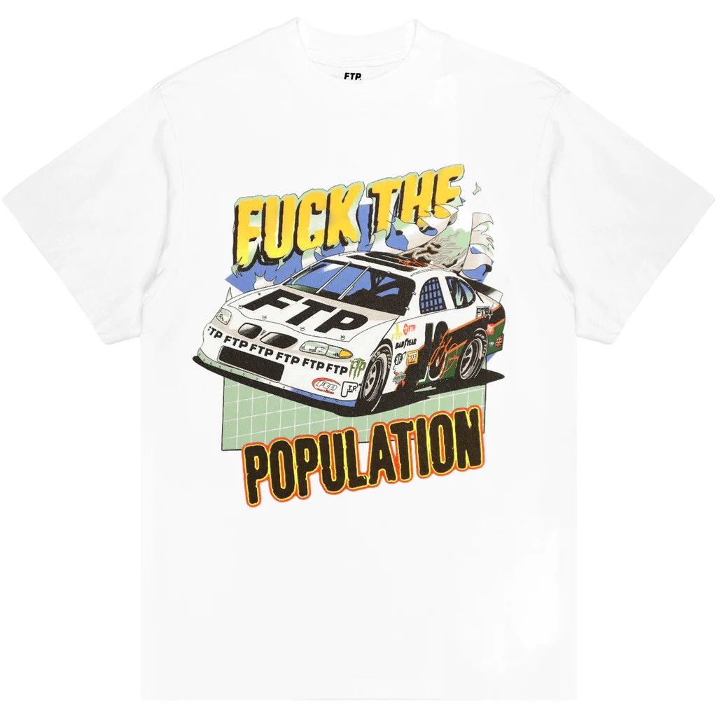 Fuck The Population FTP NASCAR White Shirt Size US L / EU 52-54 / 3 - 1 Thumbnail
