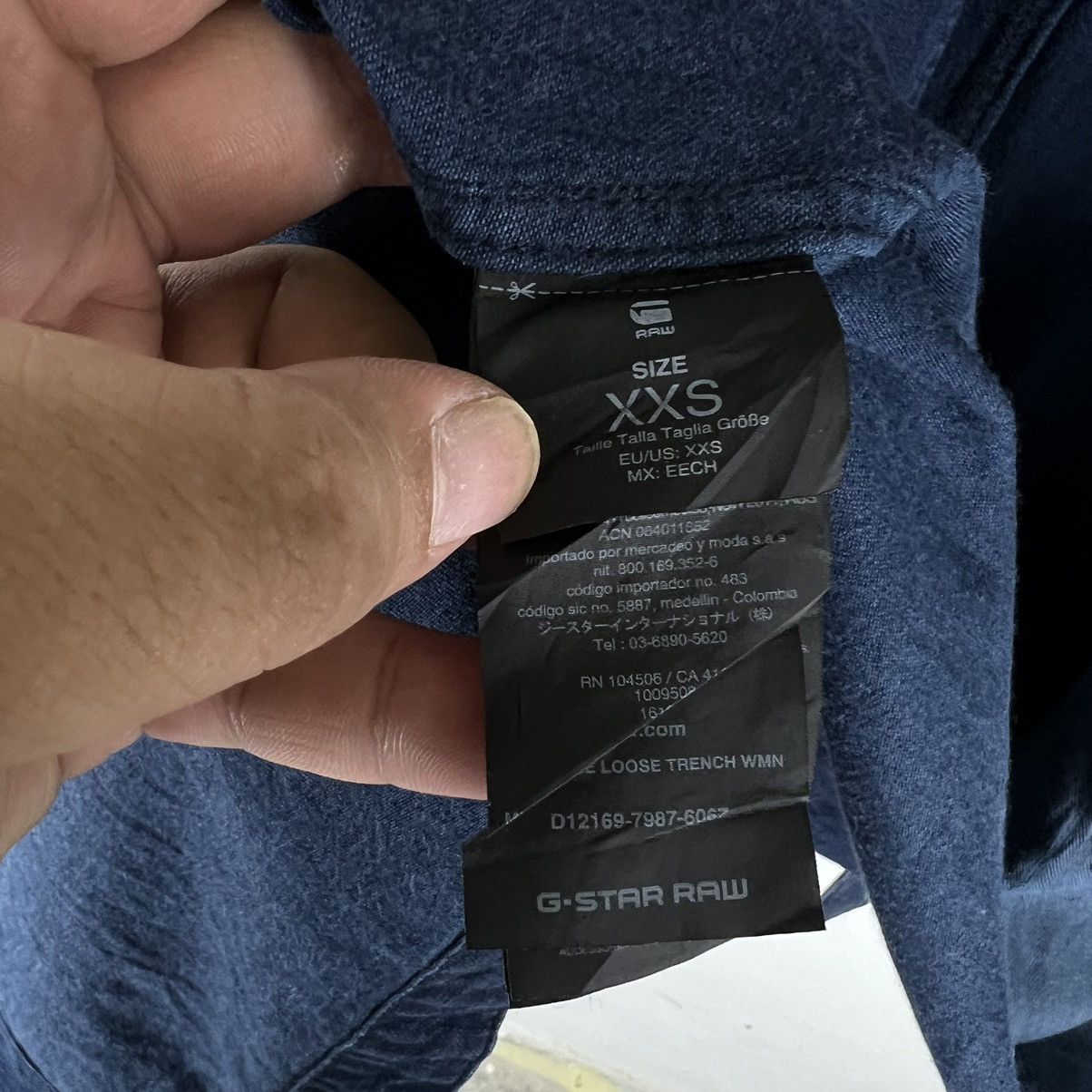Japanese Brand VINTAGE DENIM LONG JACKET BONDAGE PARACHUTE G-STAR RAW Size US XXS / EU 40 - 10 Thumbnail