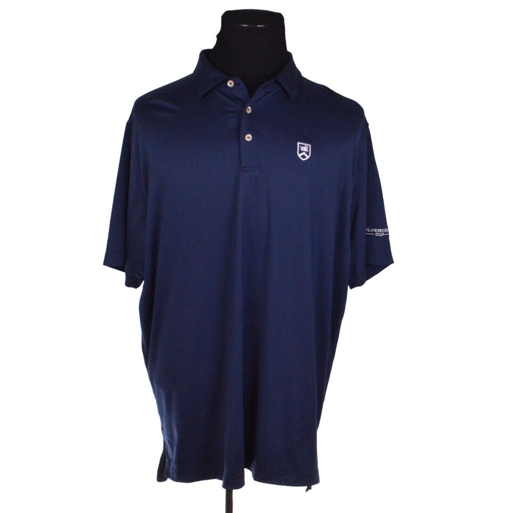 Peter Millar Peter Millar Mens Polo XL Blue Golf Silvercrest Cup Logo ...