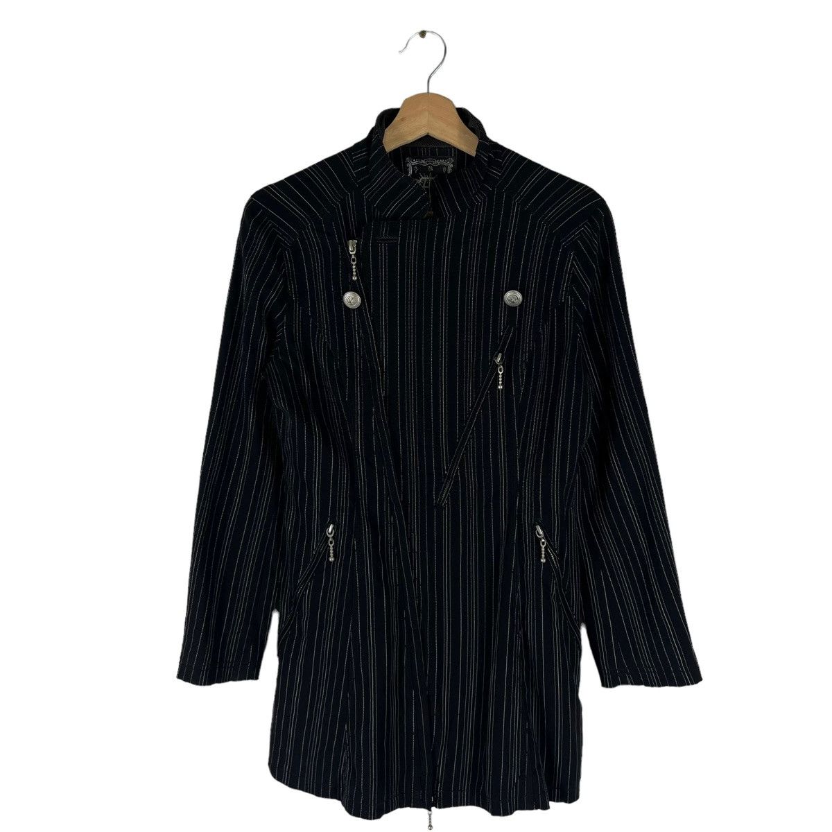 Japanese Brand BONDAGE PARACHUTE PUNK DESIGN JACKET ALGO QUINS STRIPED Size US S / EU 44-46 / 1 - 1 Thumbnail