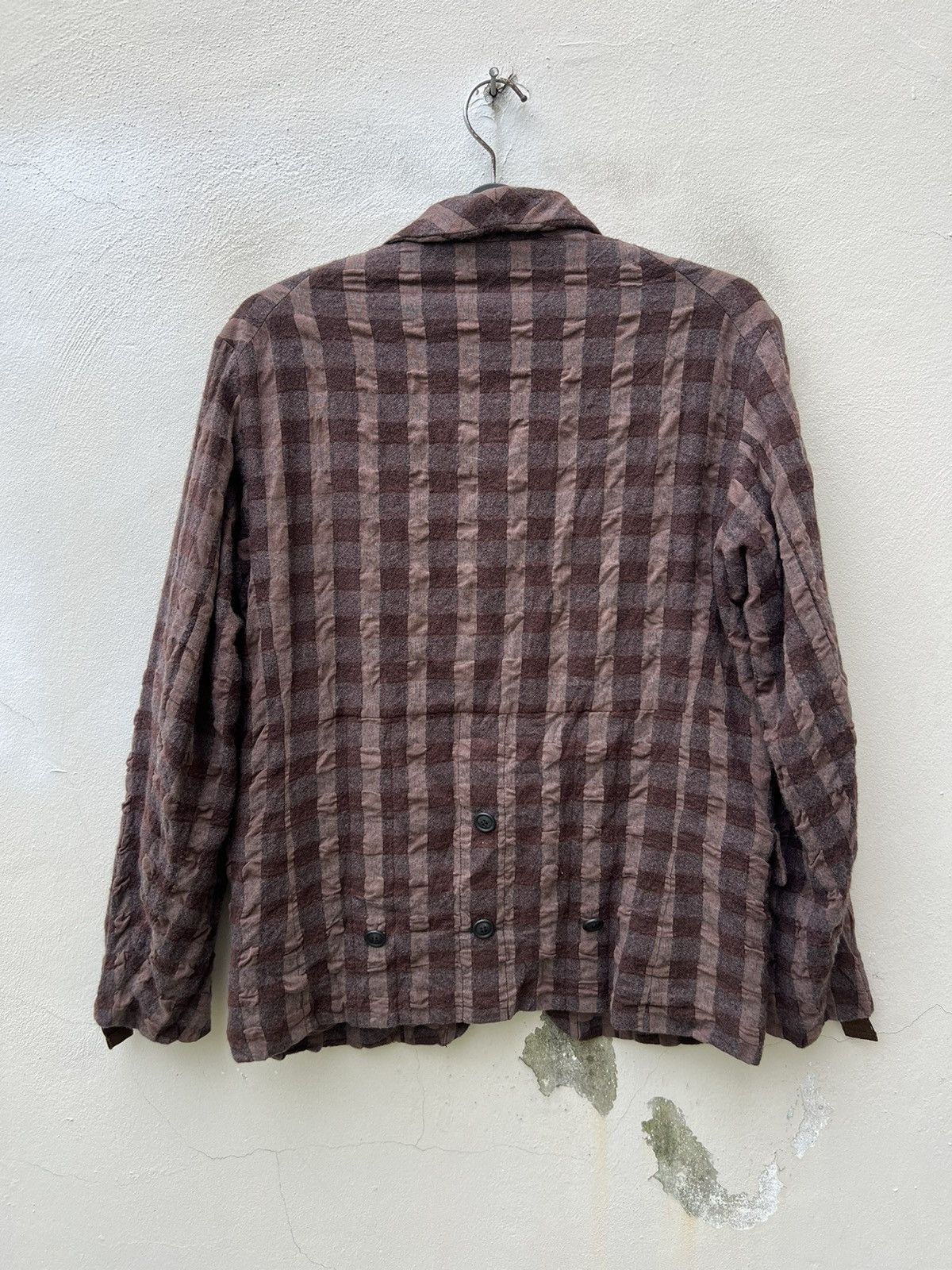 PPFM Vintage PPFM Seersucker Checks Wool Tactical Coat Jacket Size US M / EU 48-50 / 2 - 12 Thumbnail