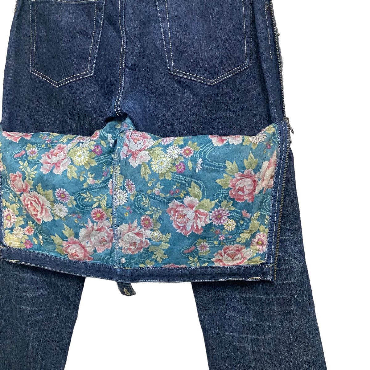 PPFM PPFM Double Waist Floral Layered Denim Pants Size US 34 / EU 50 - 17 Thumbnail