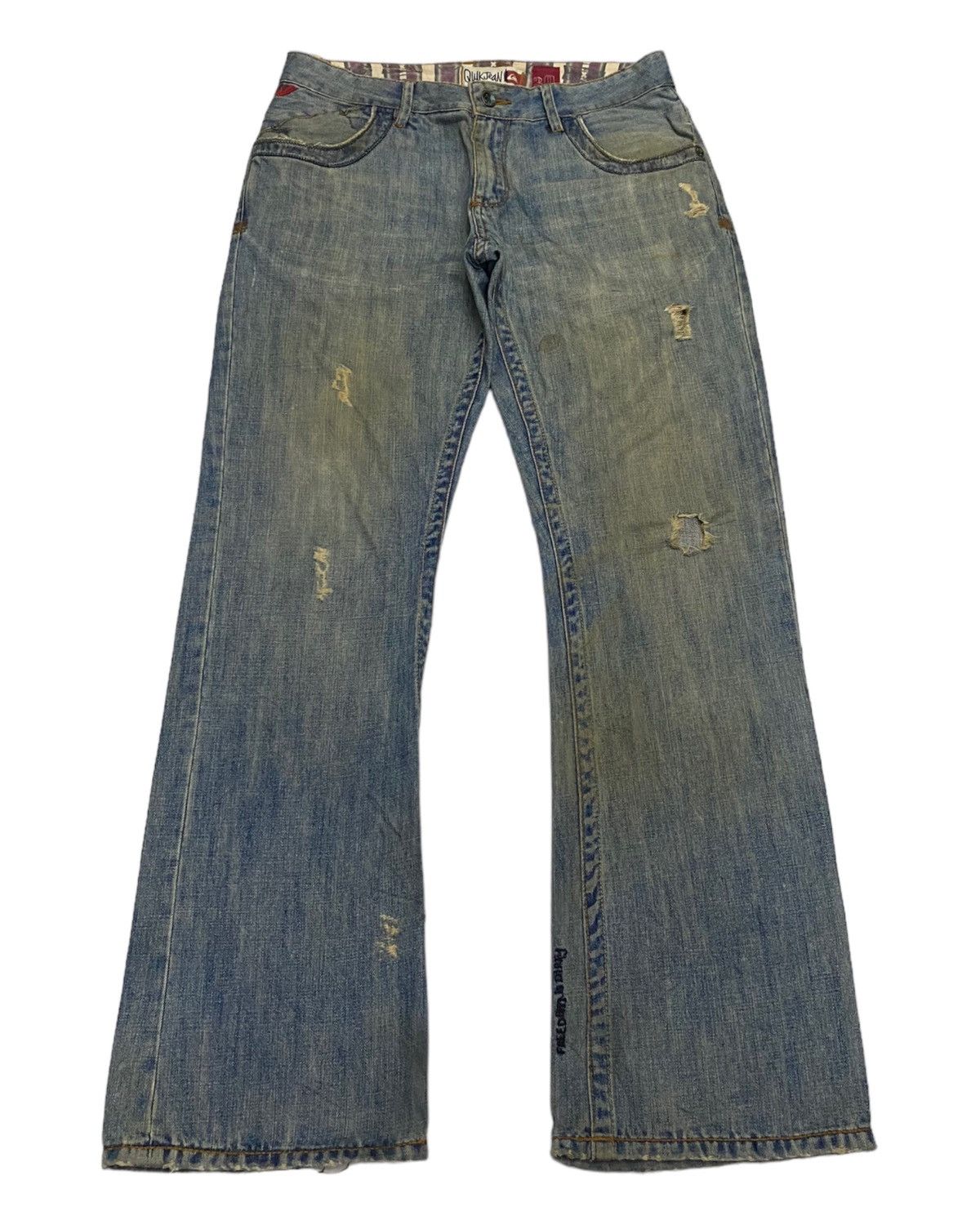 If Six Was Nine 🔥FREEDOM & DIRTY DISTRESSED FLARE DENIM QUIKJEAN Size US 32 / EU 48 - 9 Thumbnail