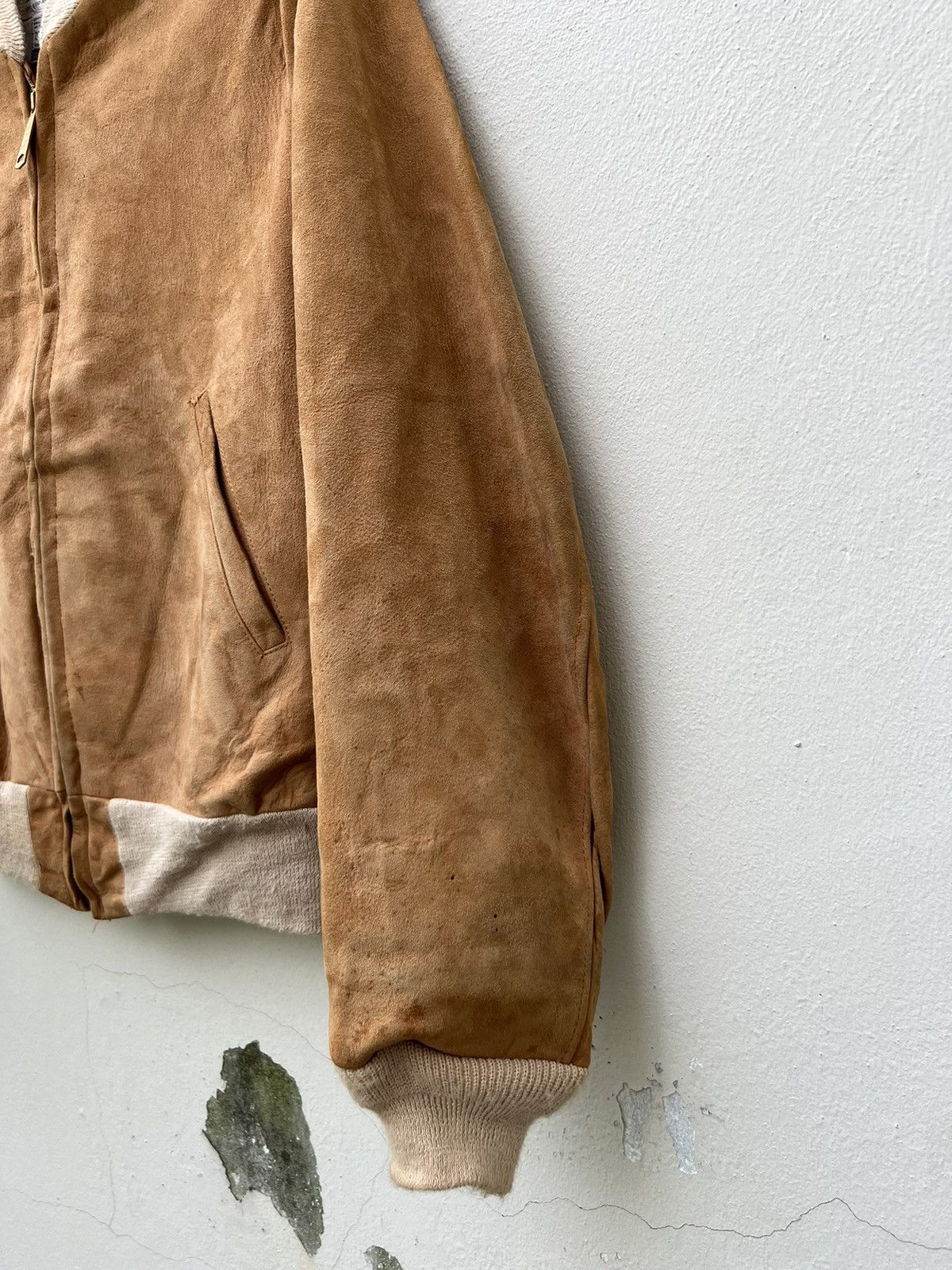 Leather 50s 60s Sierra Silton Dirty Patina Suede Leather Jacket Size US S / EU 44-46 / 1 - 13 Thumbnail