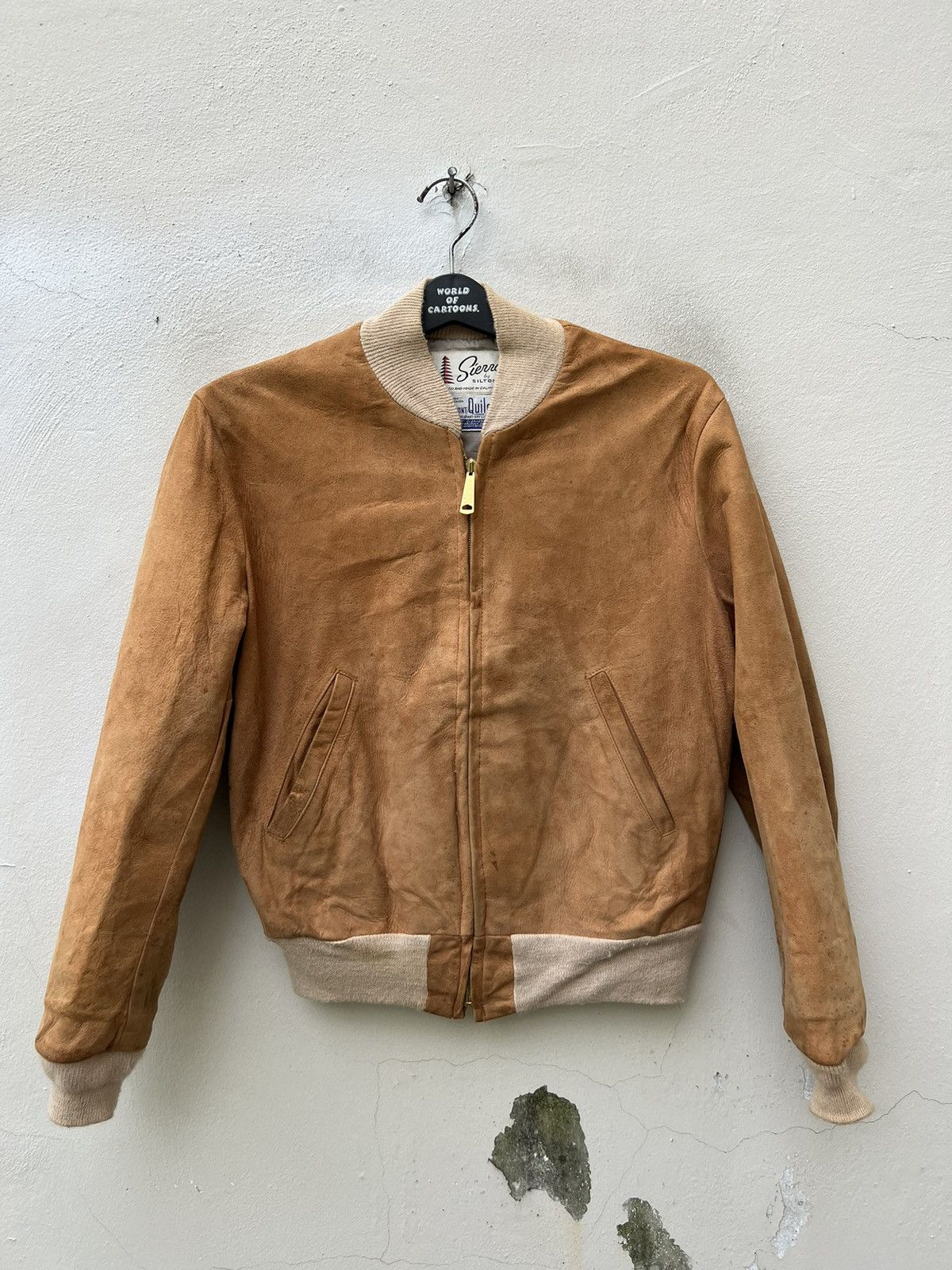 Leather 50s 60s Sierra Silton Dirty Patina Suede Leather Jacket Size US S / EU 44-46 / 1 - 6 Thumbnail