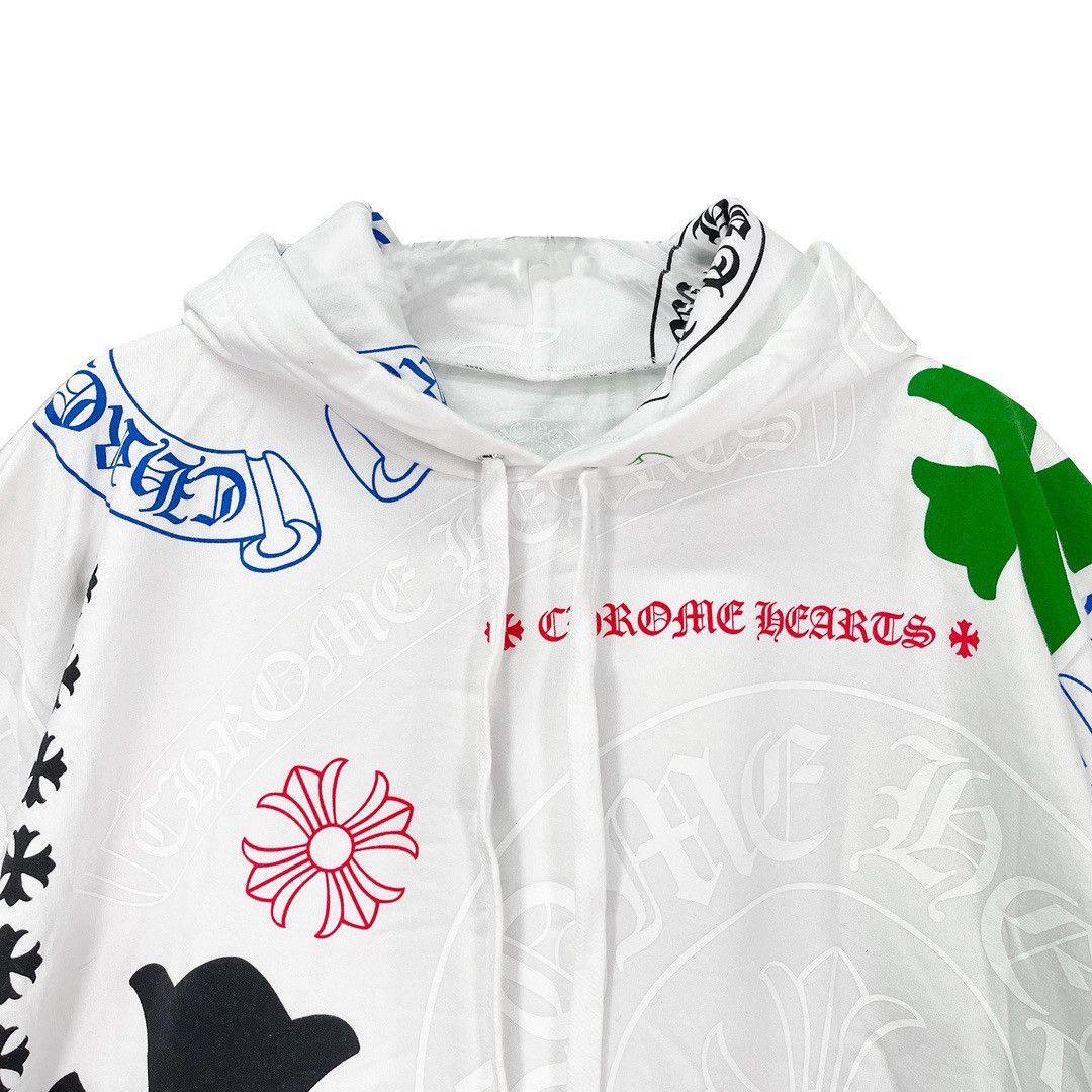 Chrome Hearts Chrome Hearts Multi Logo Exclusive Pullover Hoodie Size US XL / EU 56 / 4 - 2 Thumbnail