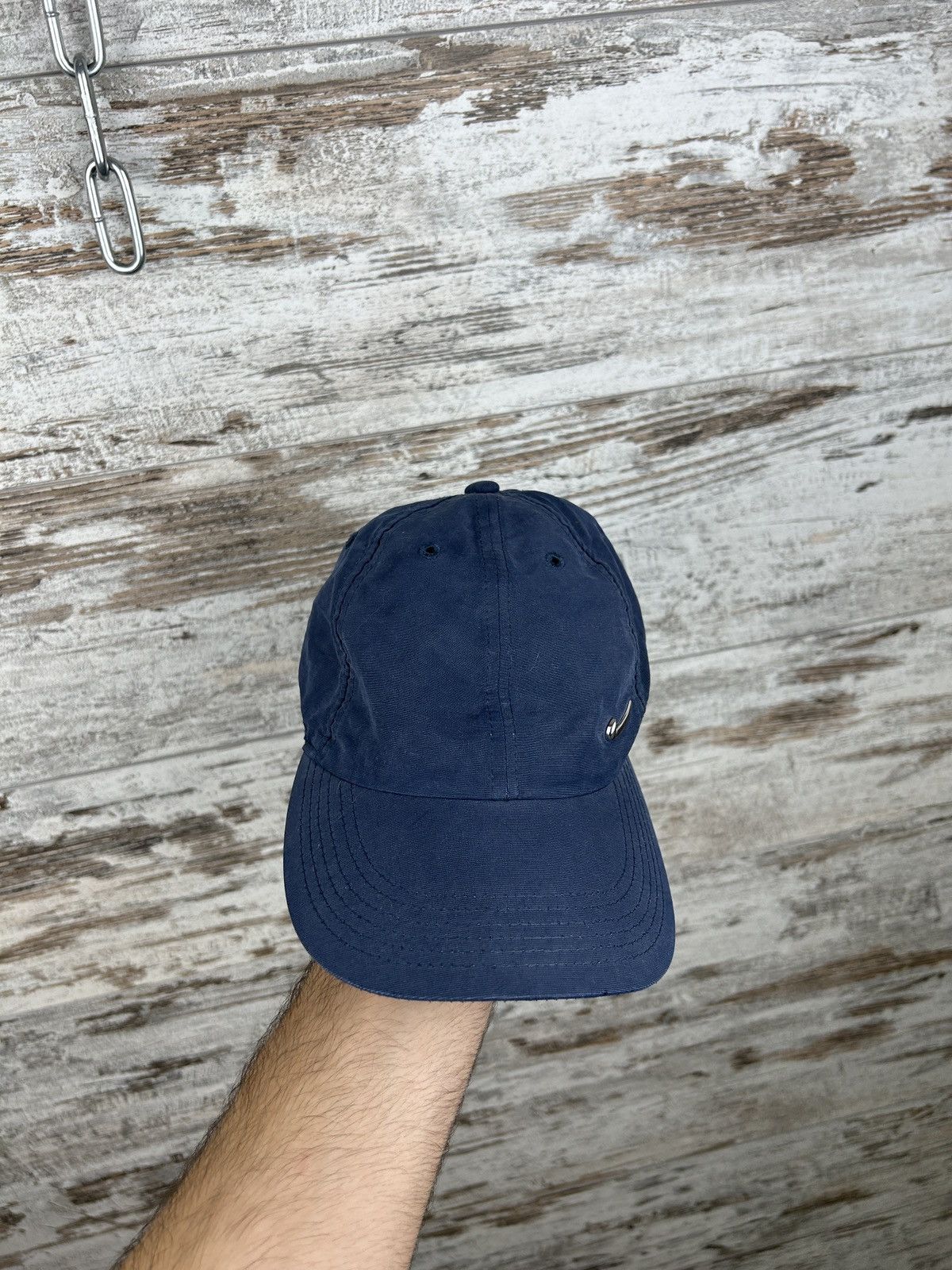 Nike × Vintage Mens Vintage Nike mini logo metal swoosh hats streetwear y2k Size ONE SIZE - 2 Thumbnail