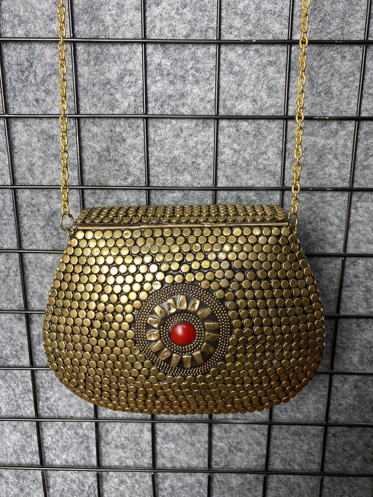 Vintage Vintage 80s 90s Metallic Studded Crossbody Mini Bag Size OS Size ONE SIZE - 7 Thumbnail