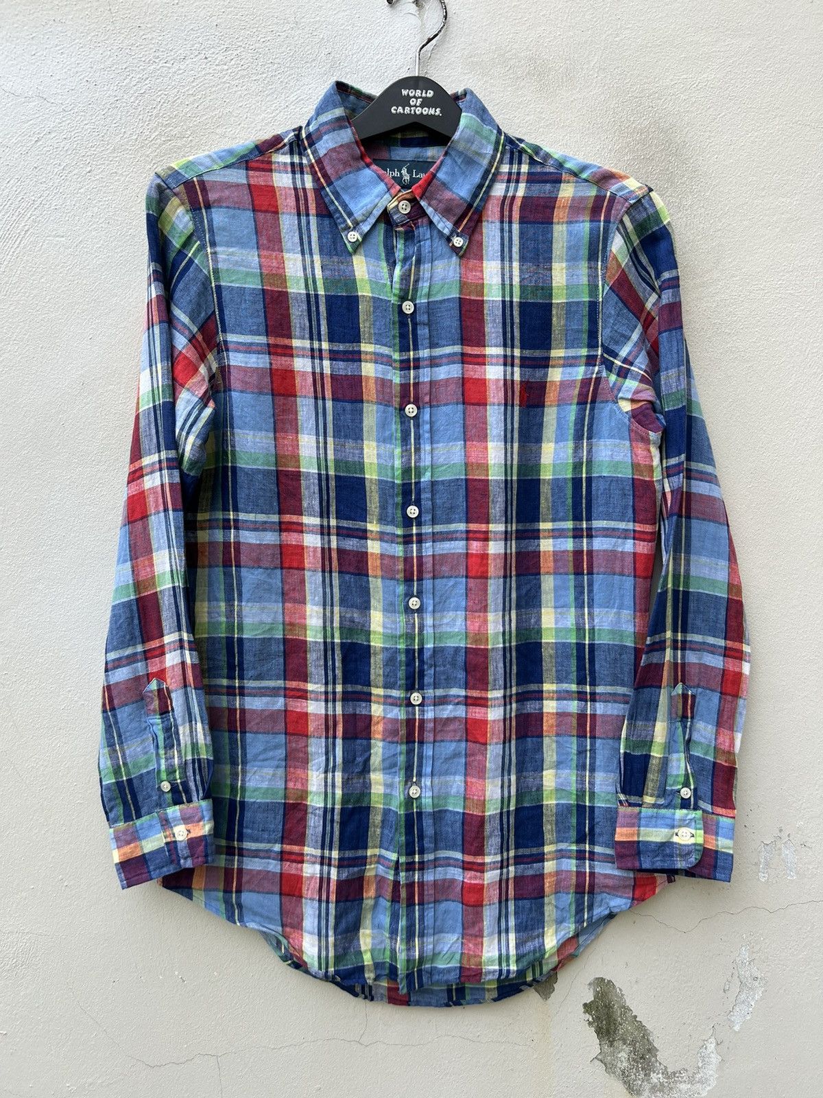 Ralph Lauren Vintage Ralph Lauren Small Pony Checks Linen Shirt | Grailed