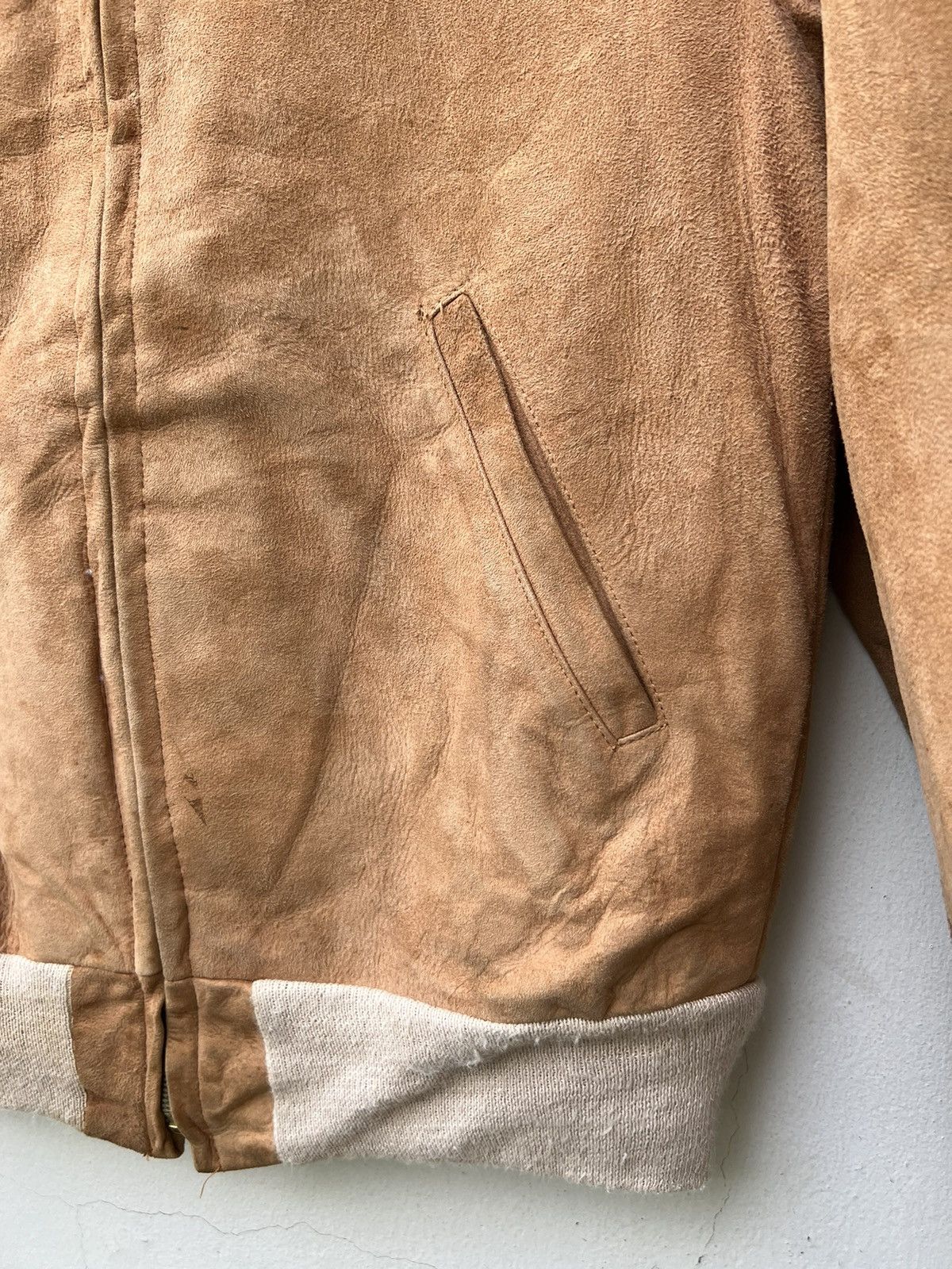 Leather 50s 60s Sierra Silton Dirty Patina Suede Leather Jacket Size US S / EU 44-46 / 1 - 8 Thumbnail