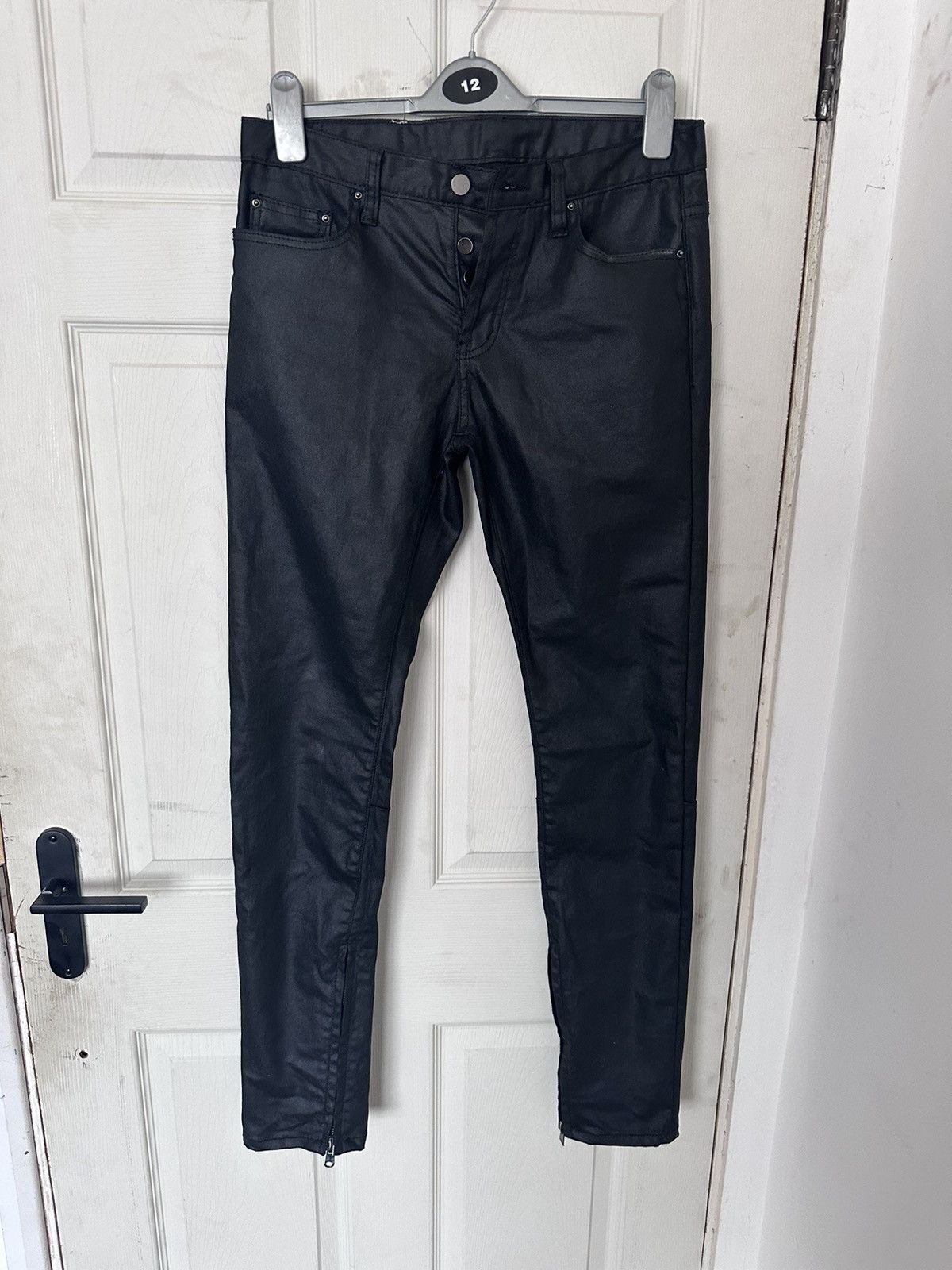 MNML MNML Black Leather Denim Size US 32 / EU 48 - 1 Thumbnail