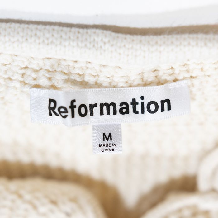 Reformation Reformation Organic Cotton Crochet Knit Stretch | Grailed