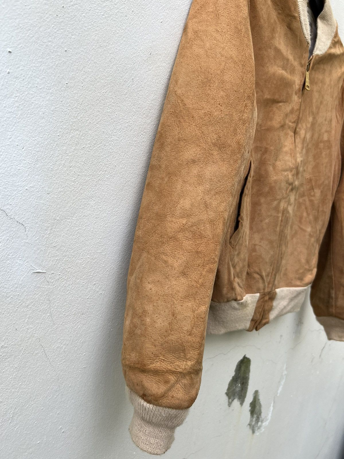 Leather 50s 60s Sierra Silton Dirty Patina Suede Leather Jacket Size US S / EU 44-46 / 1 - 12 Thumbnail
