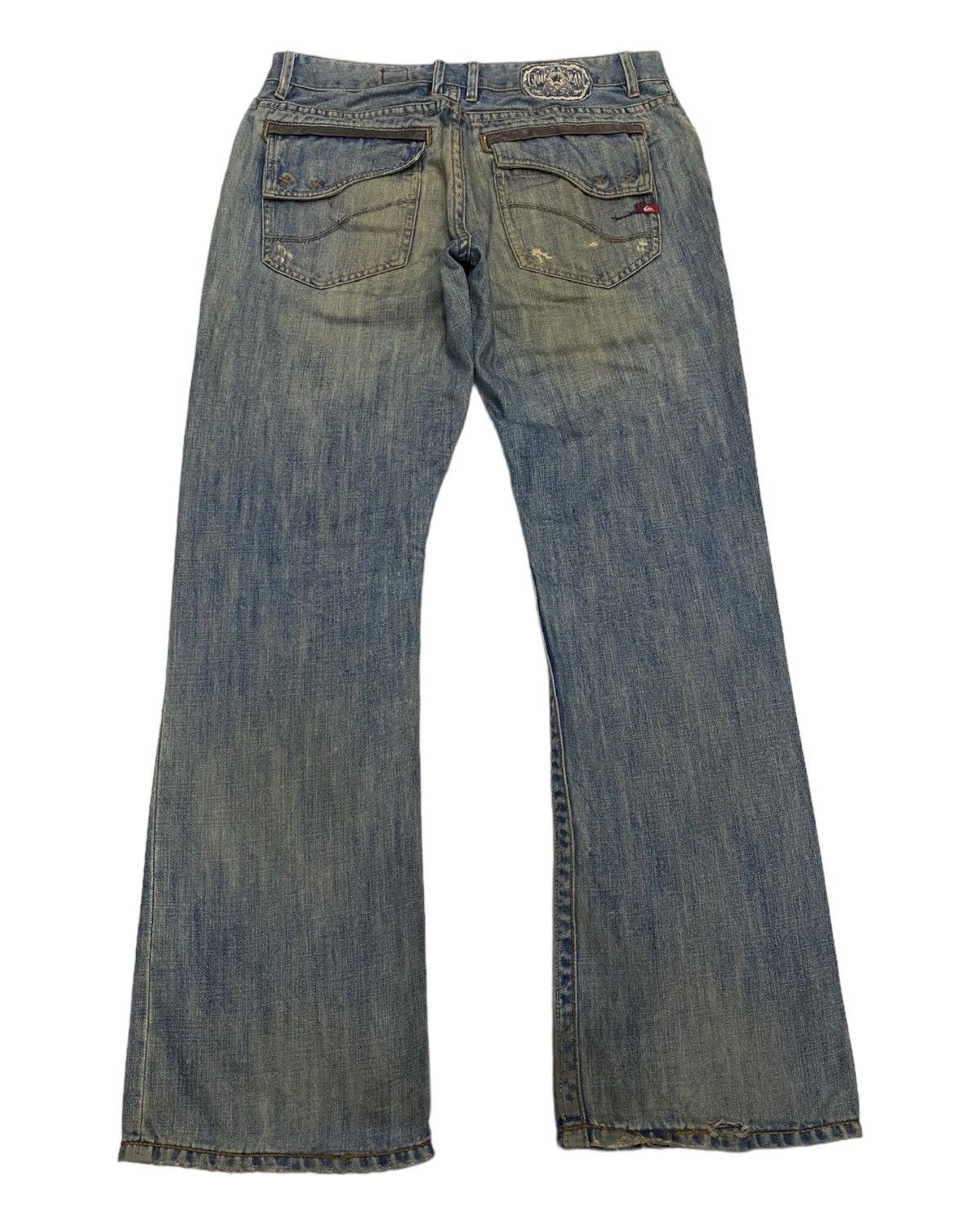 If Six Was Nine 🔥FREEDOM & DIRTY DISTRESSED FLARE DENIM QUIKJEAN Size US 32 / EU 48 - 2 Thumbnail