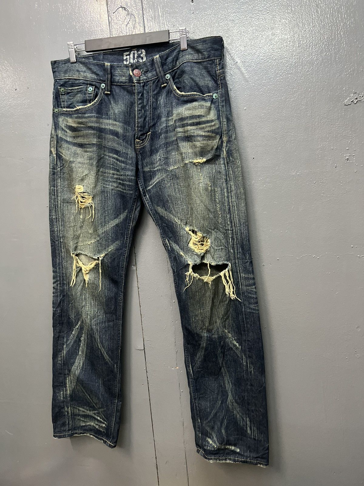 Edwin VINTAGE EDWIN 503 DENIM JEANS DISTRESS SIZE 36 Size US 36 / EU 52 - 3 Thumbnail