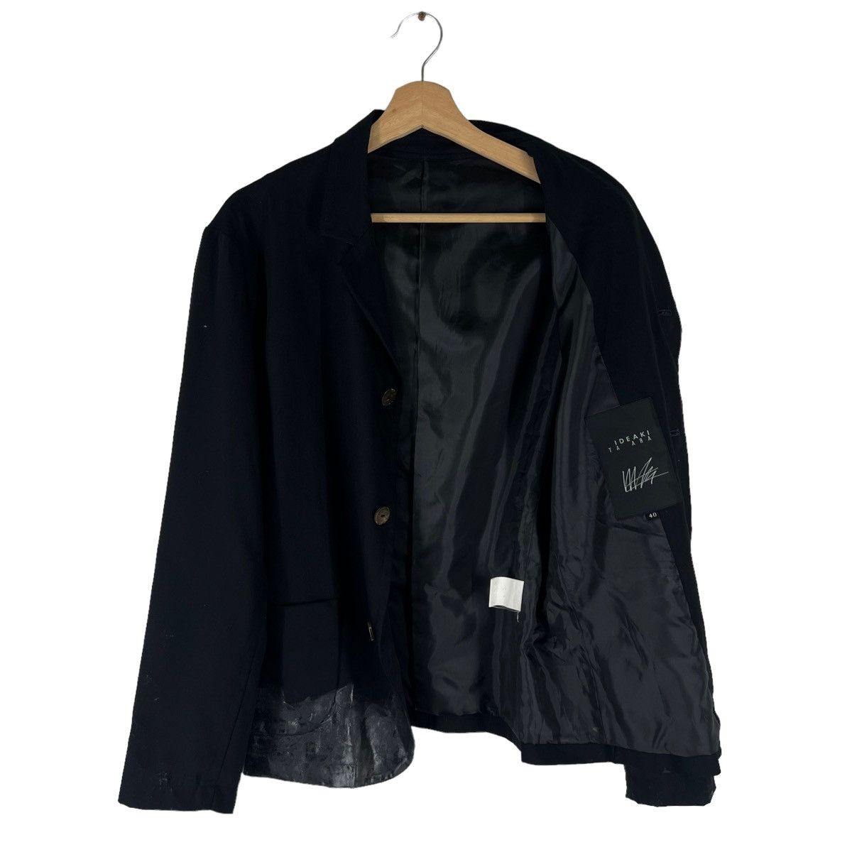 Japanese Brand ICONIC BLACK HIDEAKI TAHARA BY YOHJI YAMAMOTO JAPAN FABRIC Size US M / EU 48-50 / 2 - 8 Thumbnail