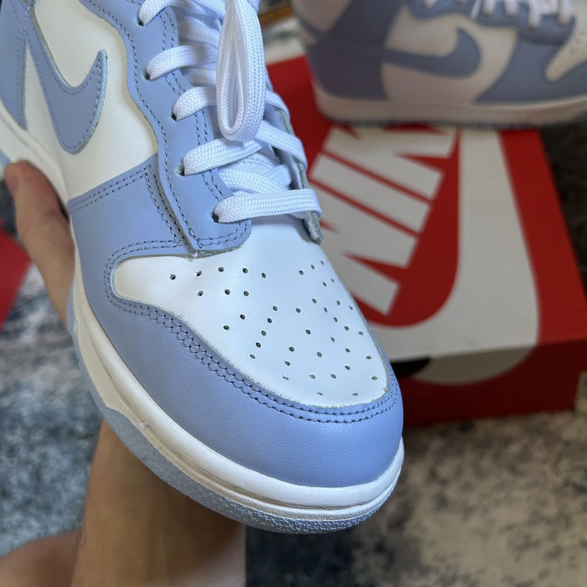 Nike × Vintage NiKE DUNK Hi ALUMiNUM PALE SKY ViNTAGE BLUE DD1869-107 Size US 9 / IT 39 - 5 Thumbnail