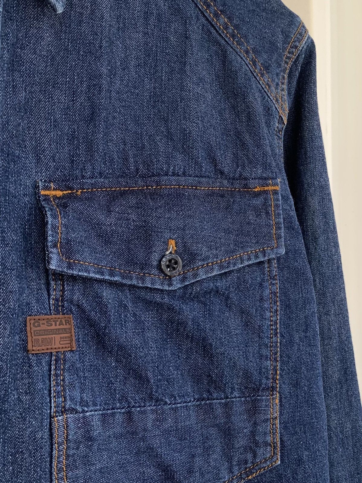 G-Star G-STAR RAW Denim Long Sleeve Shirt Mens Size M Size US L / EU 52-54 / 3 - 4 Thumbnail