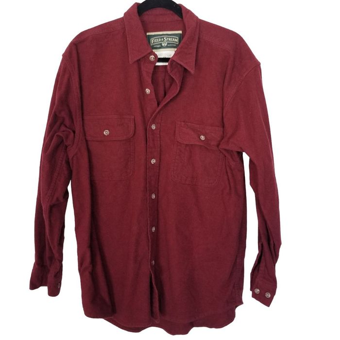 Field And Stream Field & Stream L Button Up Heavyweight Flannel Shirt