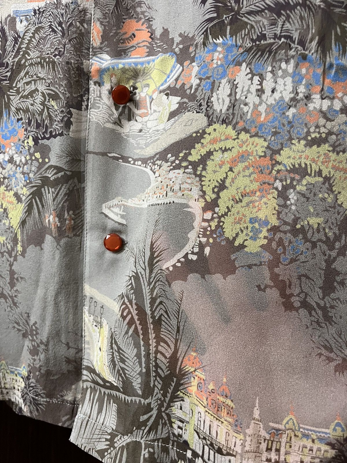 Bode BODE Riviera-print silk short-sleeve shirt Size US L / EU 52-54 / 3 - 5 Thumbnail