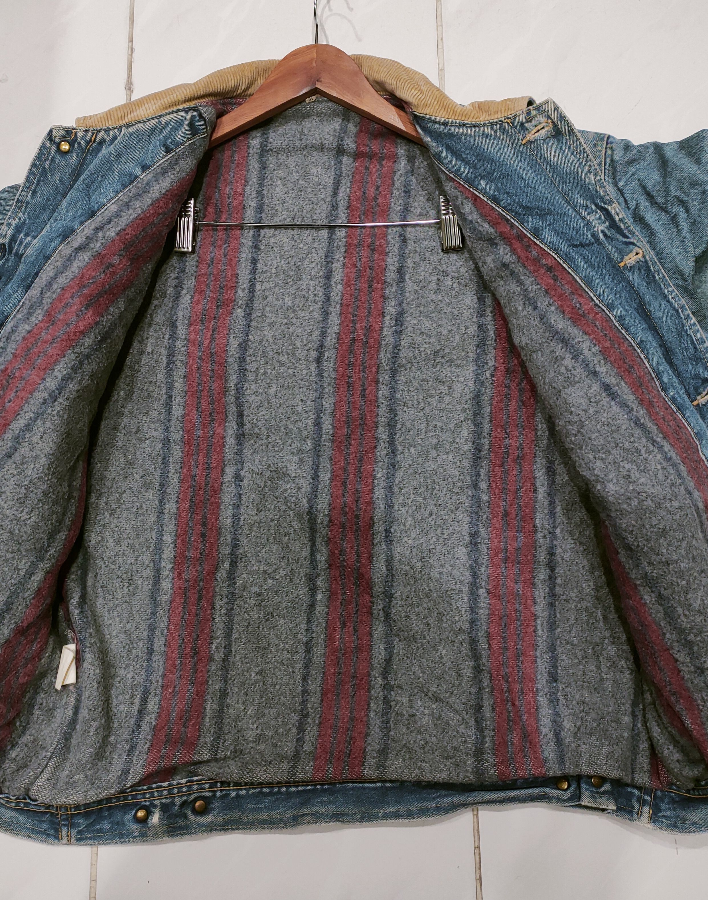 Urban Outfitters 💥Vintage Denim Jacket Blanket 💥 Size US L / EU 52-54 / 3 - 8 Thumbnail
