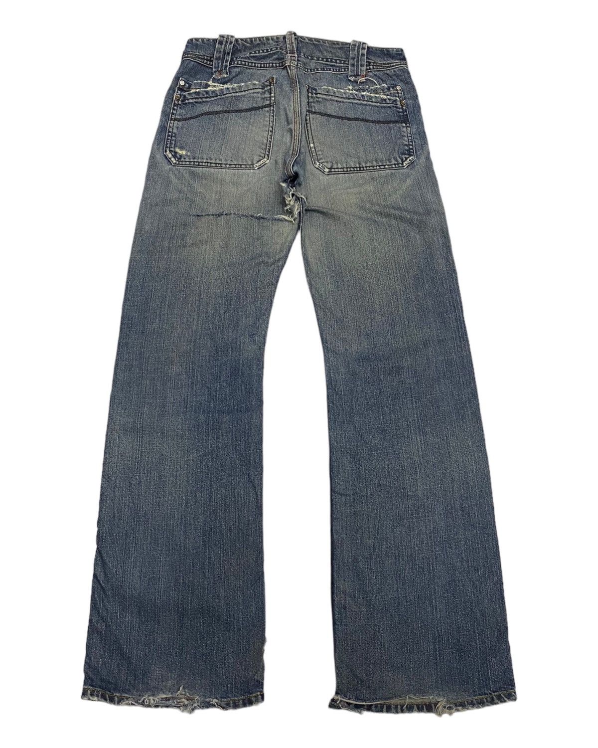 Diesel FLARE🔥DIESEL DISTRESSED THRASHED DENIM SUPER FLARE JEANS Size US 31 - 2 Thumbnail