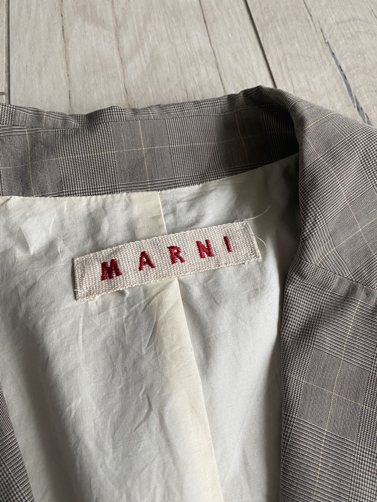 Marni Marni Checkered Tri-Pocket Evening Blazer Size 38R - 9 Thumbnail
