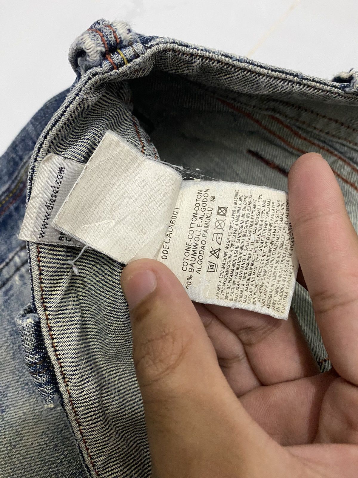 Diesel FLARE🔥DIESEL DISTRESSED THRASHED DENIM SUPER FLARE JEANS Size US 31 - 13 Thumbnail