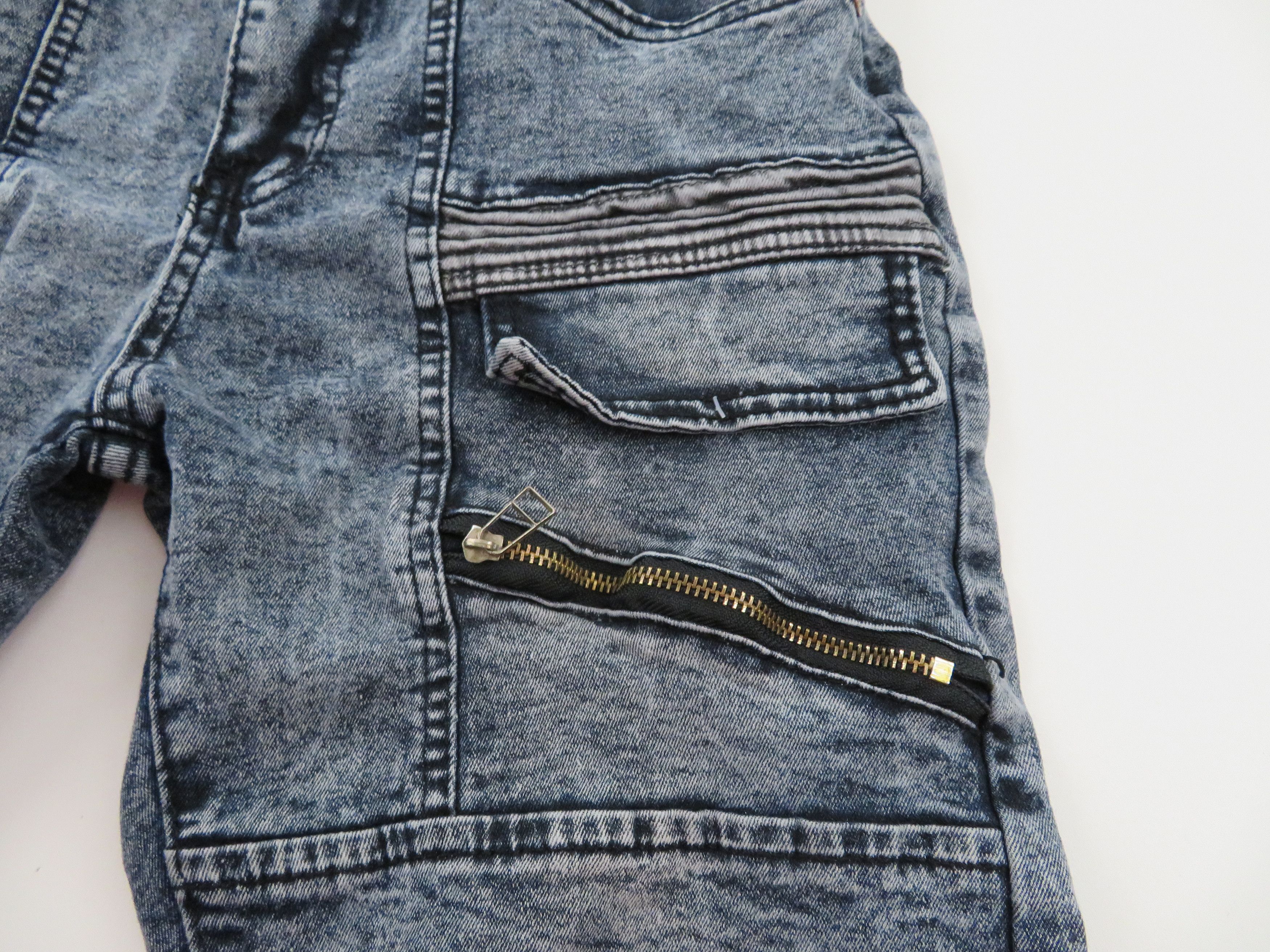 Vintage Vintage Y2k Acid Wash Skinny Denim Jean Shorts Jorts Skate Size US 30 / EU 46 - 4 Thumbnail