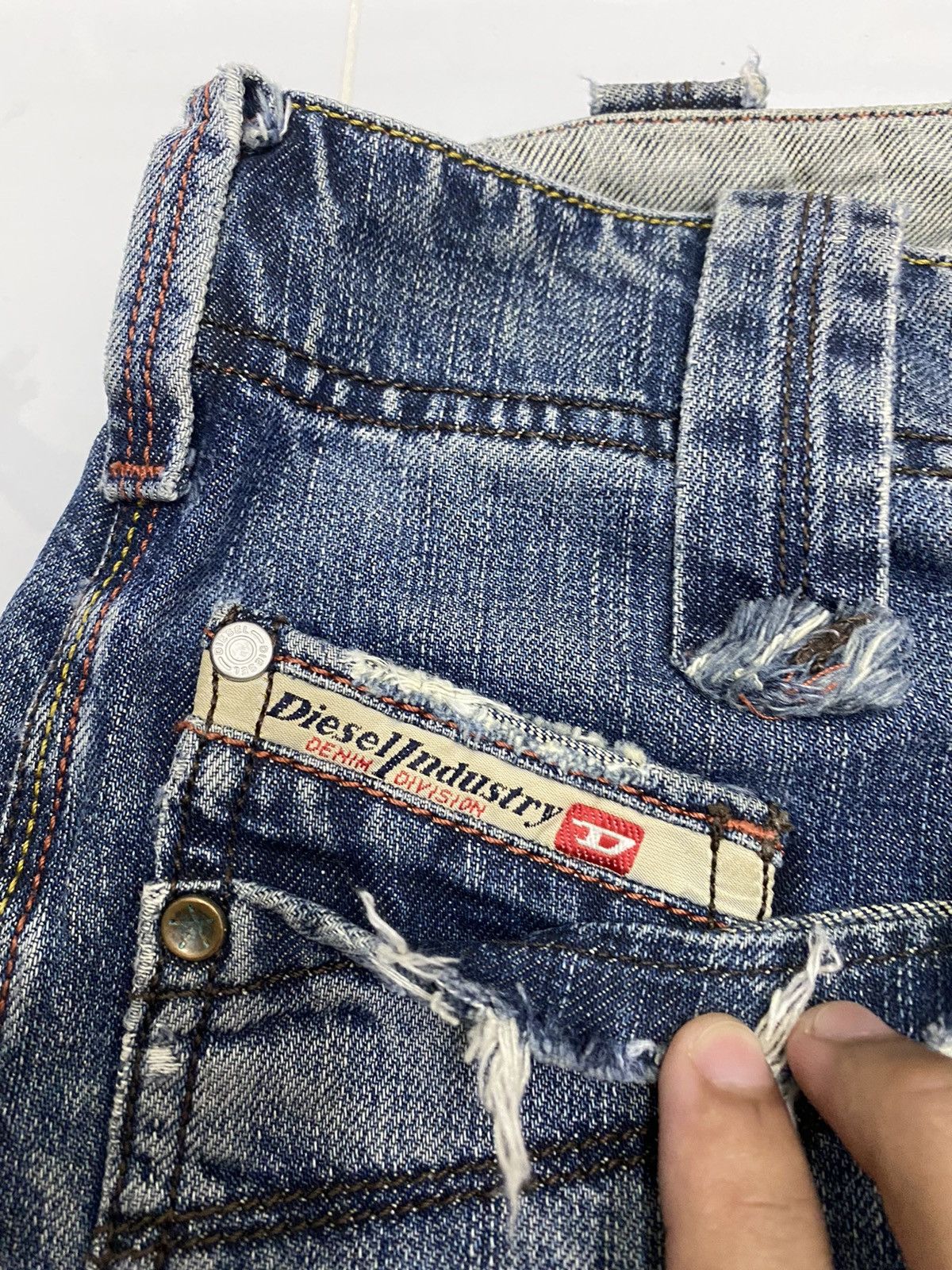 Diesel FLARE🔥DIESEL DISTRESSED THRASHED DENIM SUPER FLARE JEANS Size US 31 - 9 Thumbnail