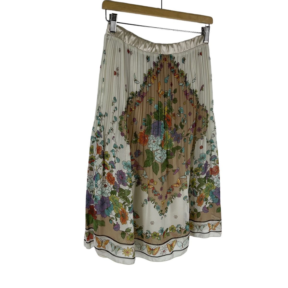 Japanese Brand PLEATED SKIRT OVERPRINT DESIGN INSPIRED ISSEY MIYAKE Size 28" / US 6 / IT 42 - 3 Thumbnail