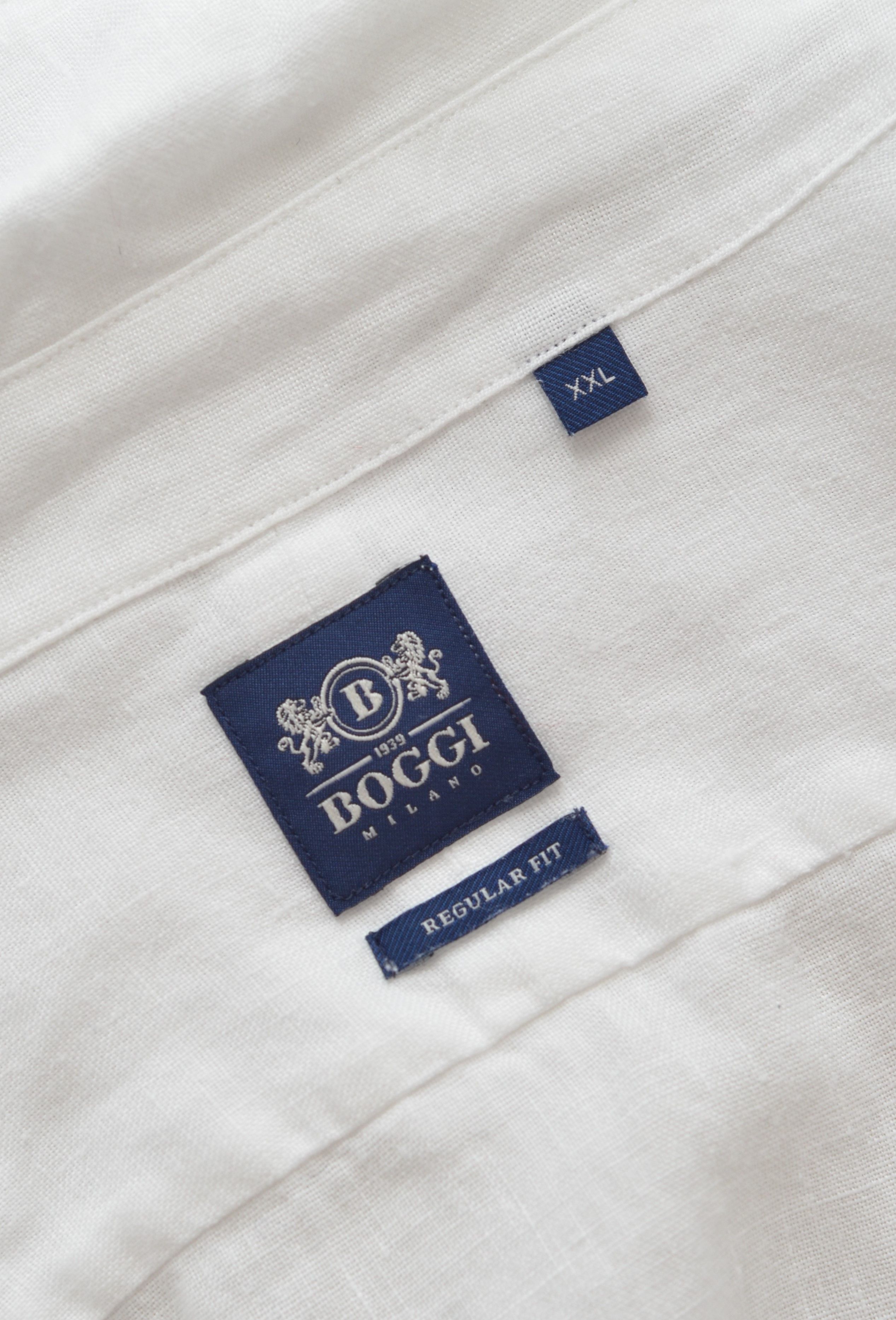 Boggi BOGGI Milano Luxury Linen Long Sleeve Shirt Size US XL / EU 56 / 4 - 13 Thumbnail