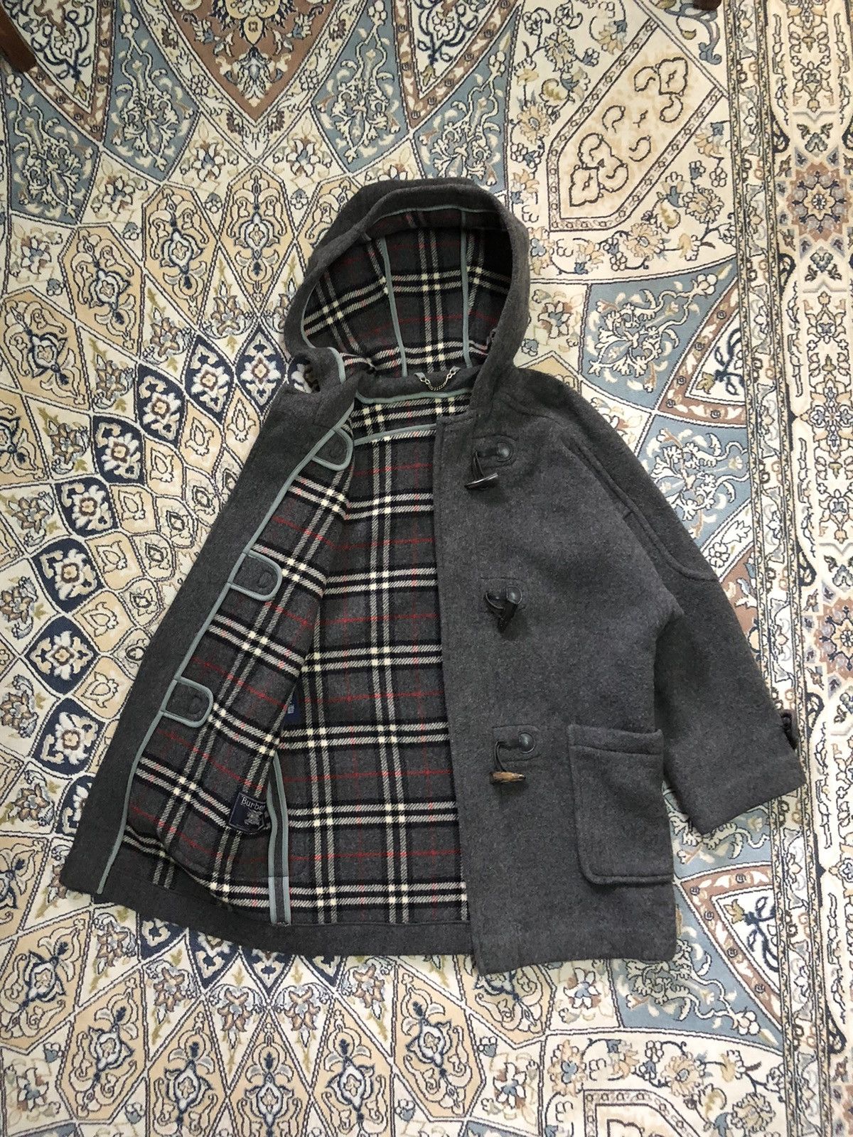 Burberry Vintage Burberry Speciality Nova Check Duffle Coat Size US M / EU 48-50 / 2 - 7 Thumbnail