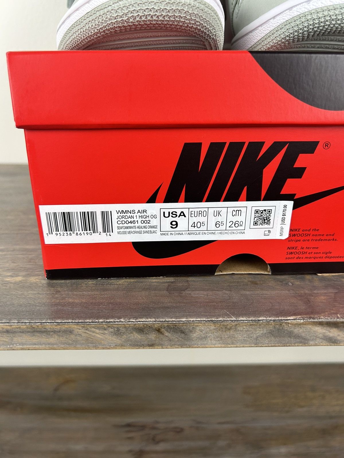 Jordan Brand × Nike Jordan 1 High OG Seafoam Size US 7.5 / EU 40-41 - 8 Thumbnail