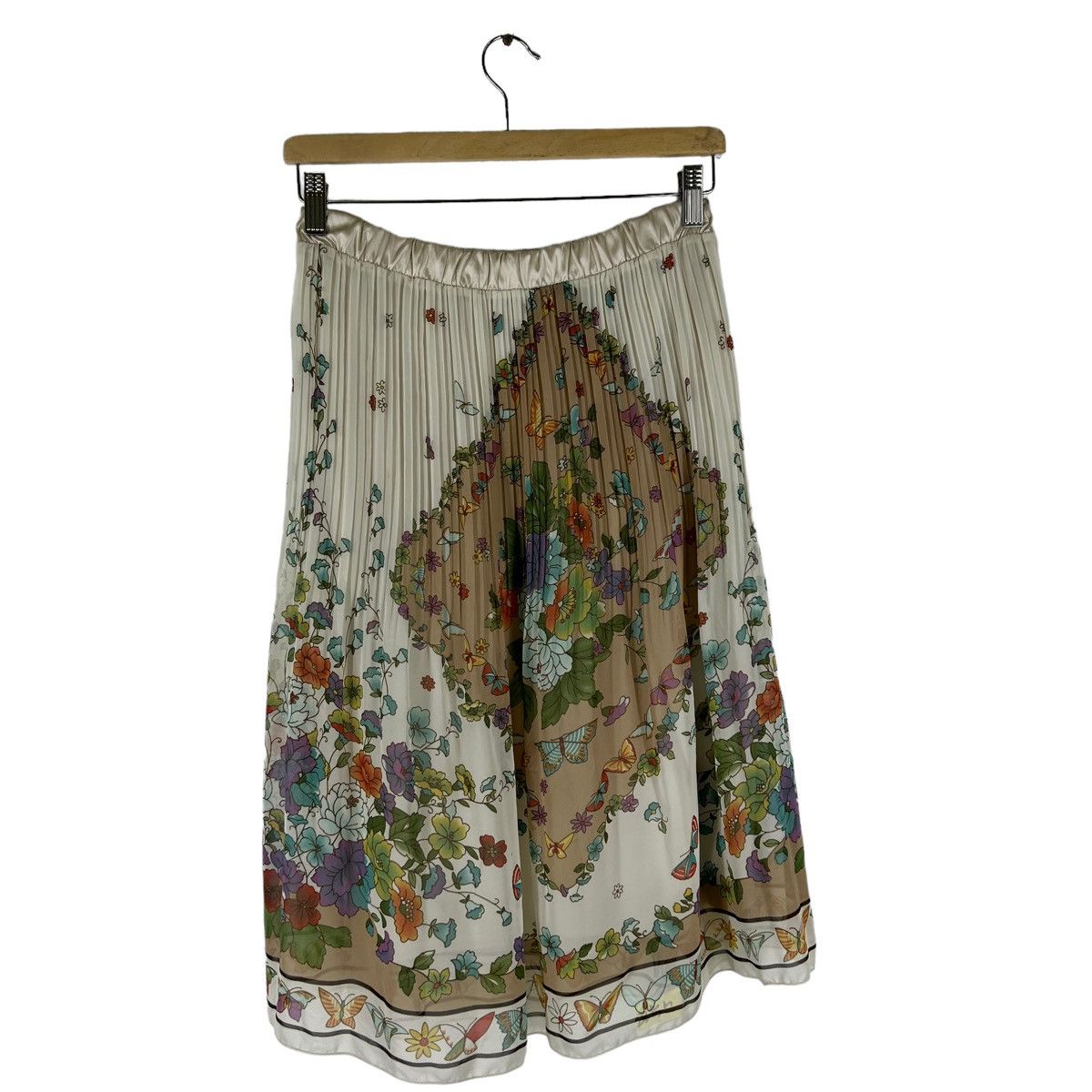 Japanese Brand PLEATED SKIRT OVERPRINT DESIGN INSPIRED ISSEY MIYAKE Size 28" / US 6 / IT 42 - 5 Thumbnail