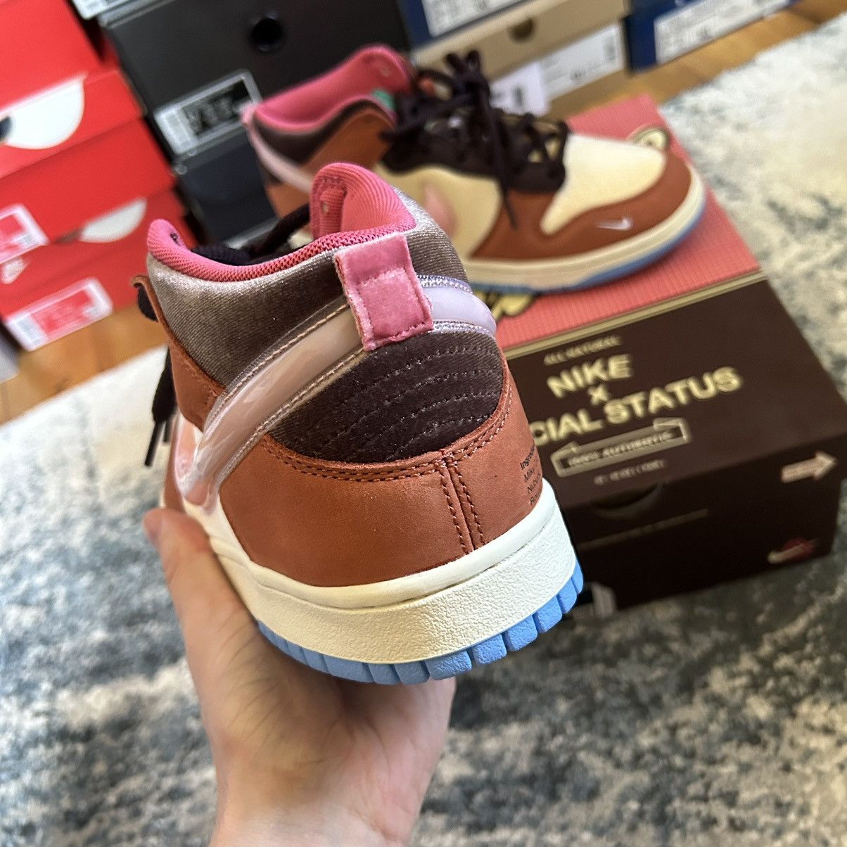 Nike × Social Status SOCiAL STATUS FREE LUNCH CHOCOLATE MiLK DUNK MiD CHUNKY NSW Size US 9.5 / EU 42-43 - 7 Thumbnail