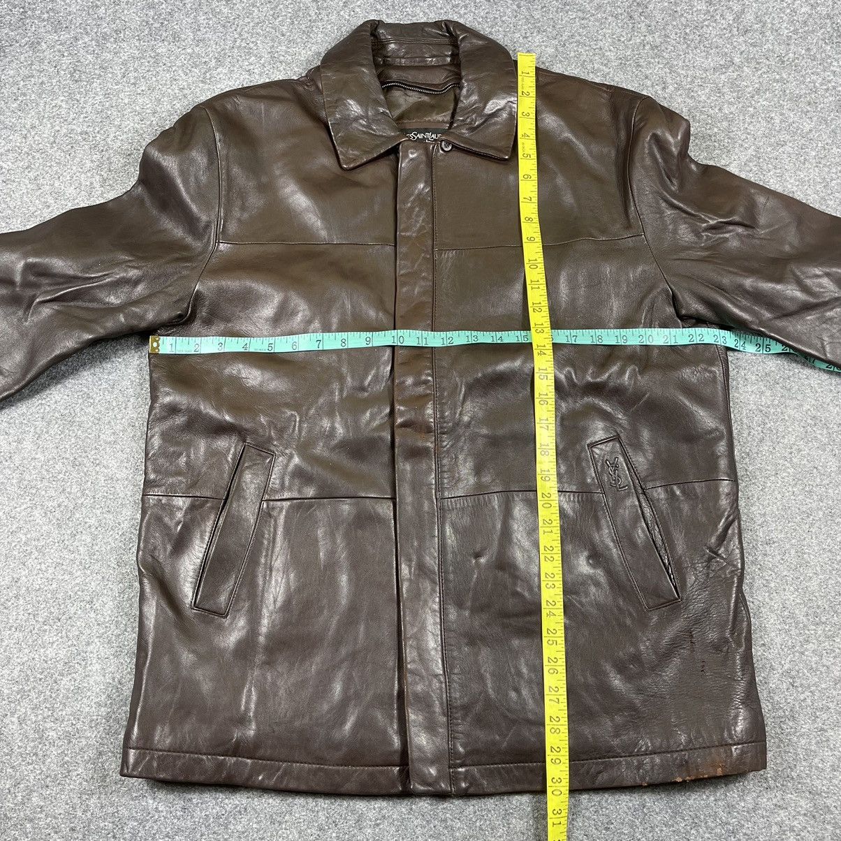 Yves Saint Laurent Vintage🔥YVES SAINT LAURENT POUR HOMME🔥Leather Jacket 90’s Size US L / EU 52-54 / 3 - 11 Thumbnail