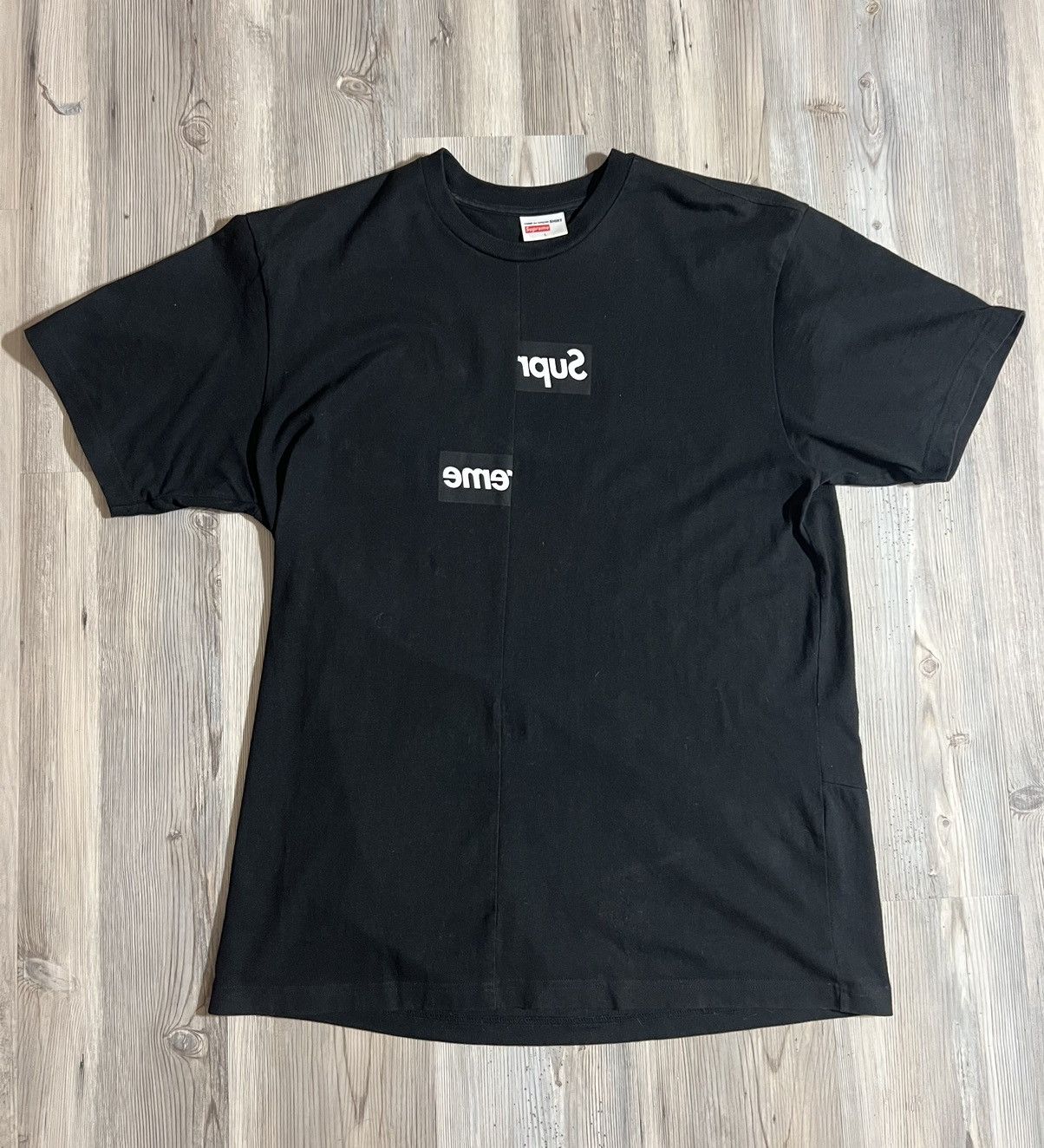 Supreme Supreme Comme des Garcons SHIRT Split Box Logo Tee | Grailed