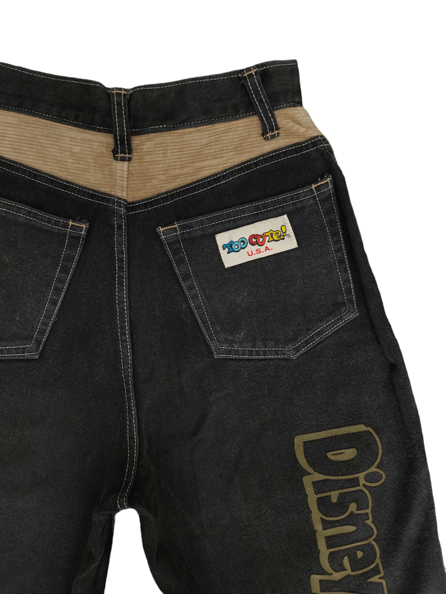 Mickey & Co. Vintage 80s Mickey & Donald Duck High Rise Denim Jeans Size 23" - 10 Thumbnail