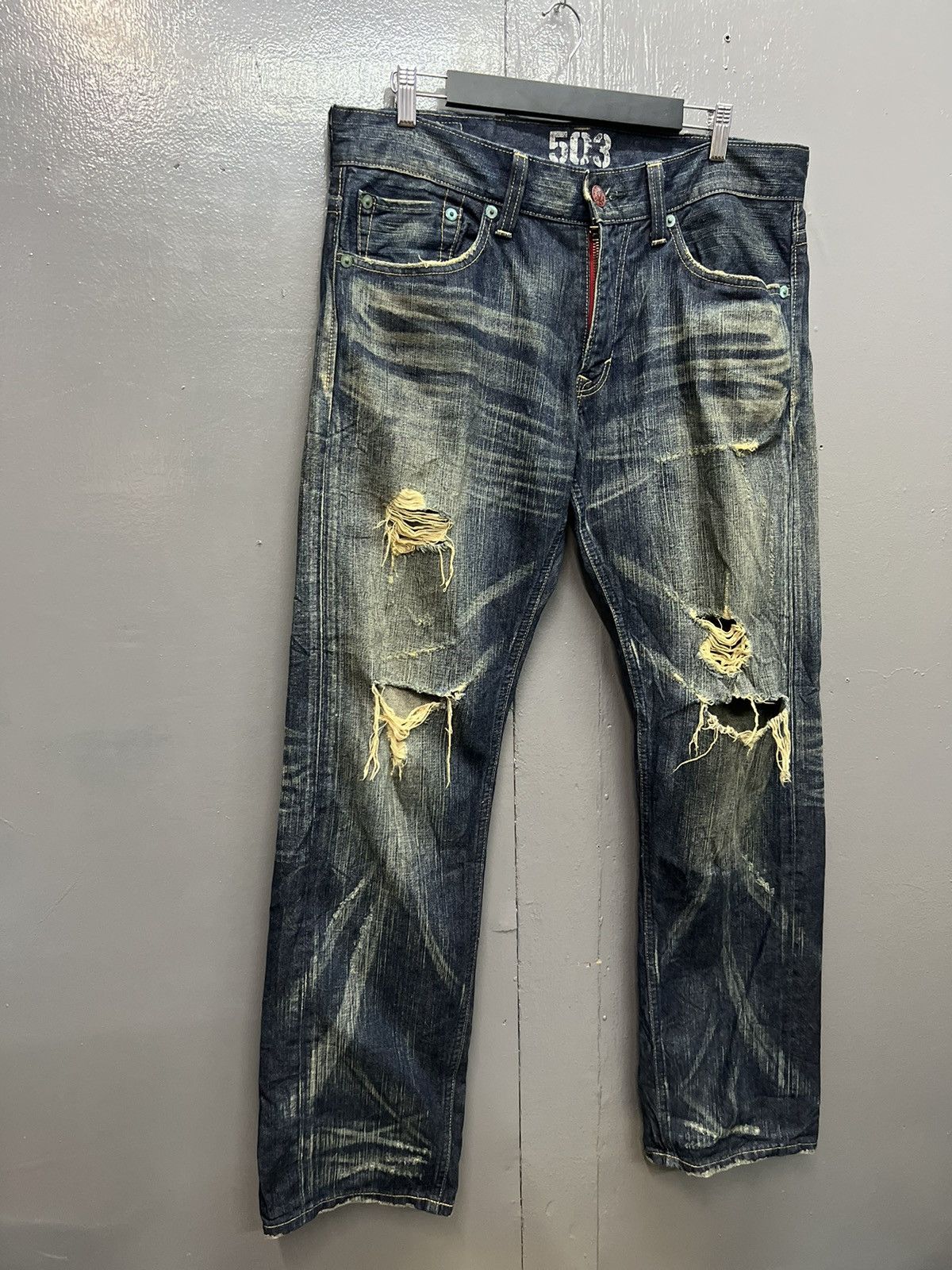 Edwin VINTAGE EDWIN 503 DENIM JEANS DISTRESS SIZE 36 Size US 36 / EU 52 - 2 Thumbnail