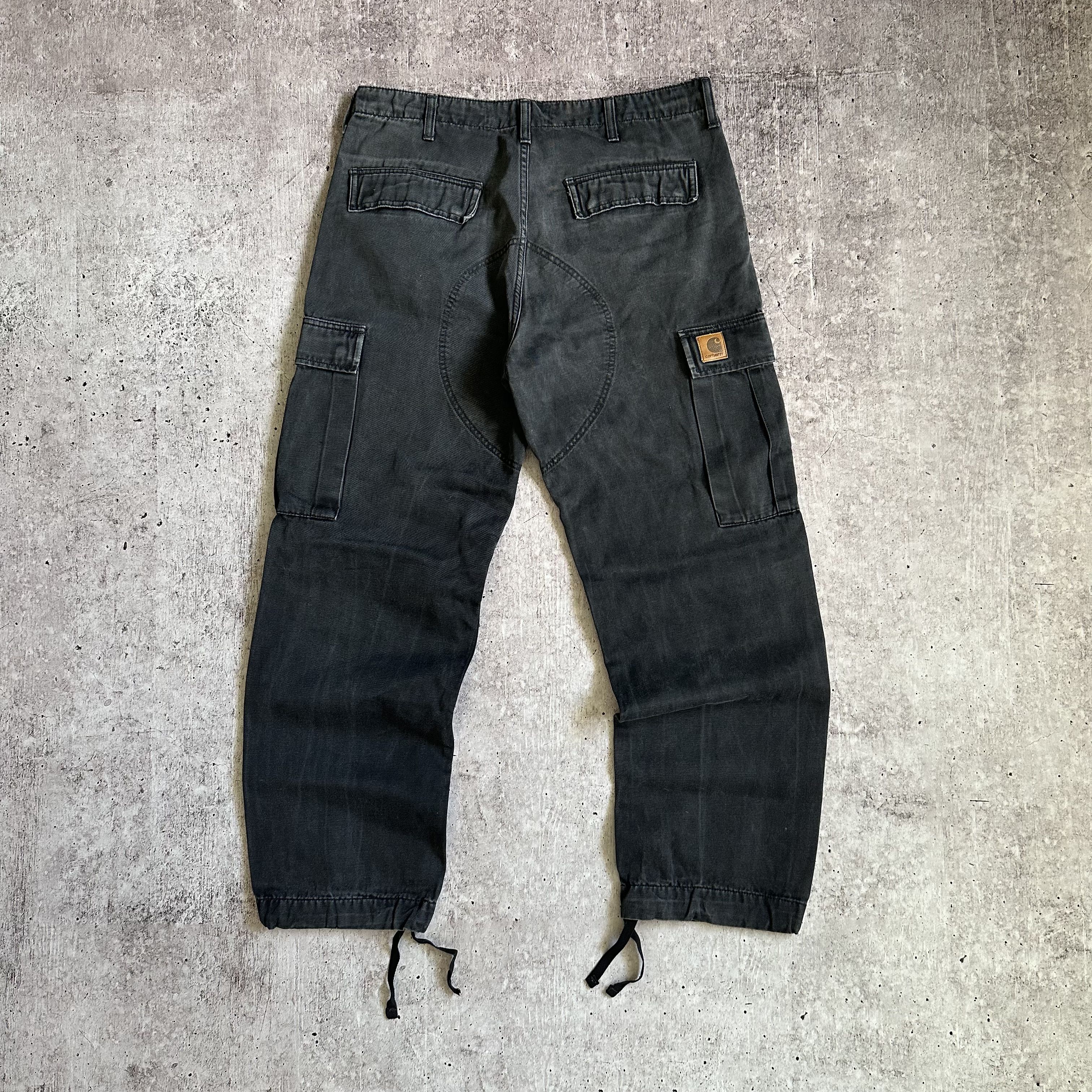 Carhartt VINTAGE CARHARTT CARGO REGULAR DENIM PANTS LEATHER LOGO Size US 34 / EU 50 - 4 Thumbnail
