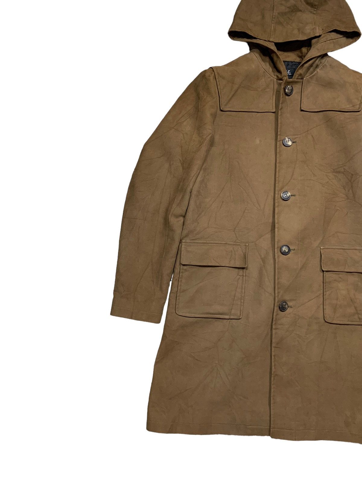 A.P.C. Rare A.P.C Long Jacket Hooded Multi Pockets Size US S / EU 44-46 / 1 - 3 Thumbnail