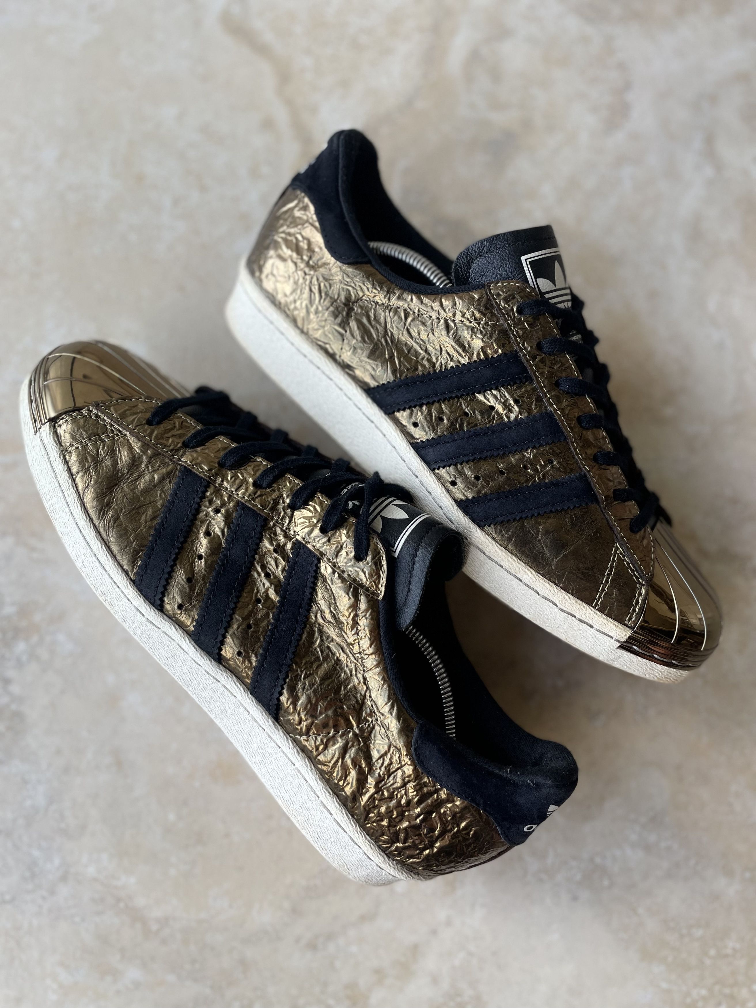 Adidas Streetwear Vintage Adidas superstar 80s metal gold size 42 Grailed