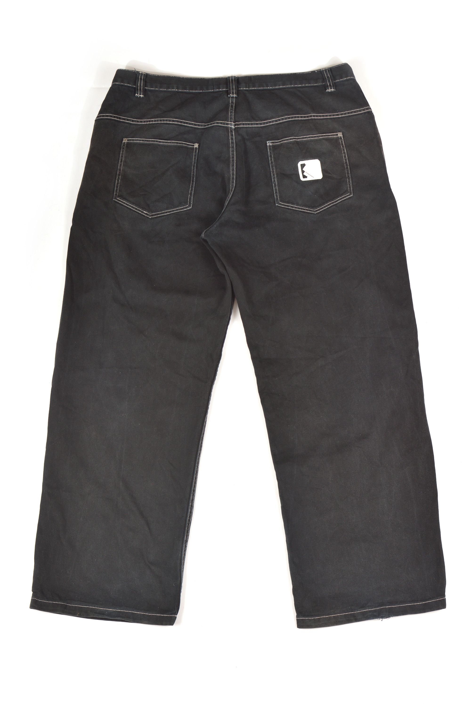 Karl Kani × Vintage Karl Kani Vintage Black Faded Wide Hip Hop Jeans Size US 42 / EU 58 - 8 Thumbnail