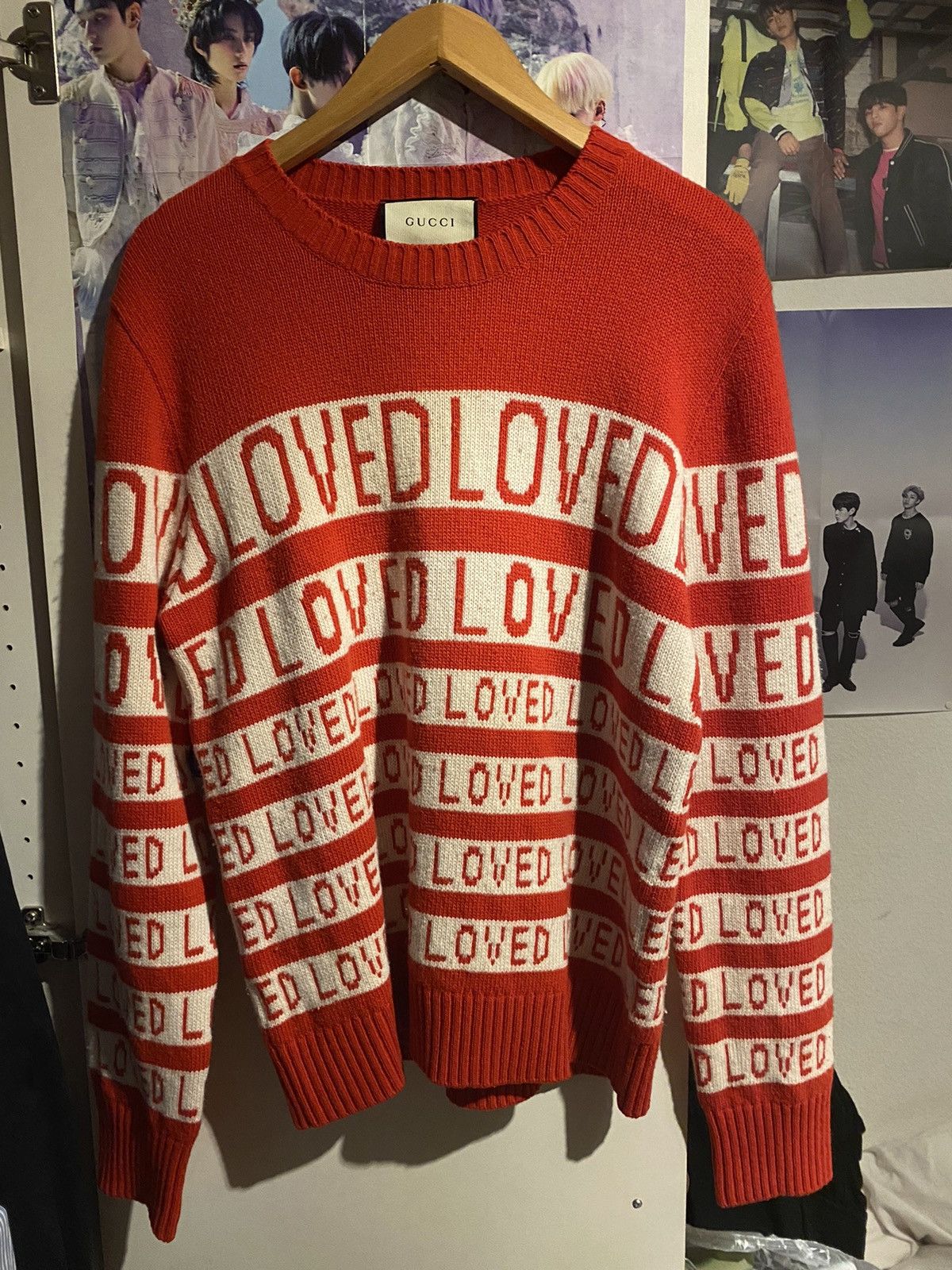 Gucci red loved sweater online