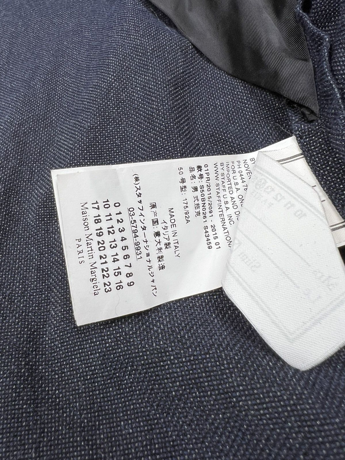 Maison Margiela Maison Martin Margiela Navy Cotton Silk Blazer Jacket Size 40R - 13 Thumbnail