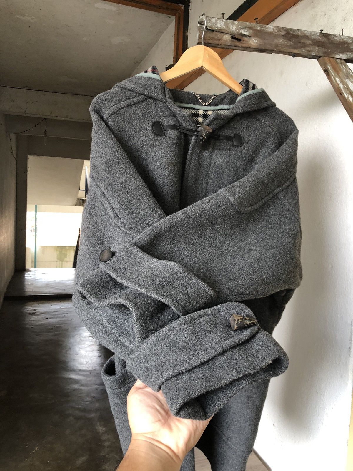 Burberry Vintage Burberry Speciality Nova Check Duffle Coat Size US M / EU 48-50 / 2 - 19 Thumbnail