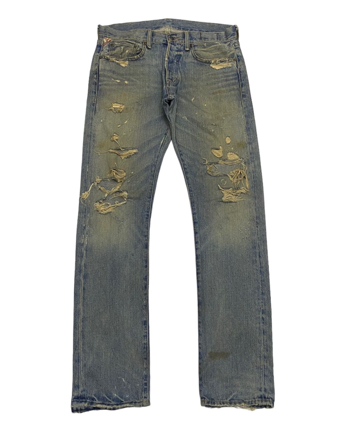 image of Denim And Supply Ralph Lauren x Distressed Denim Ogdenim & Supply Ralph Laurent Rockstar Distress J