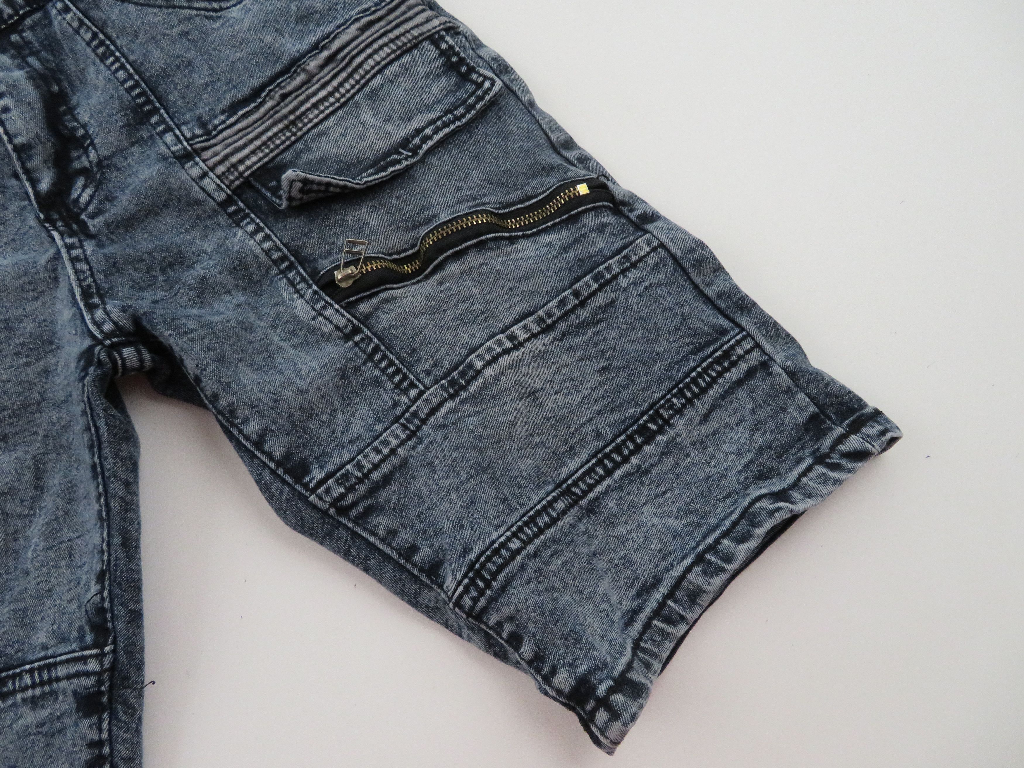 Vintage Vintage Y2k Acid Wash Skinny Denim Jean Shorts Jorts Skate Size US 30 / EU 46 - 3 Thumbnail