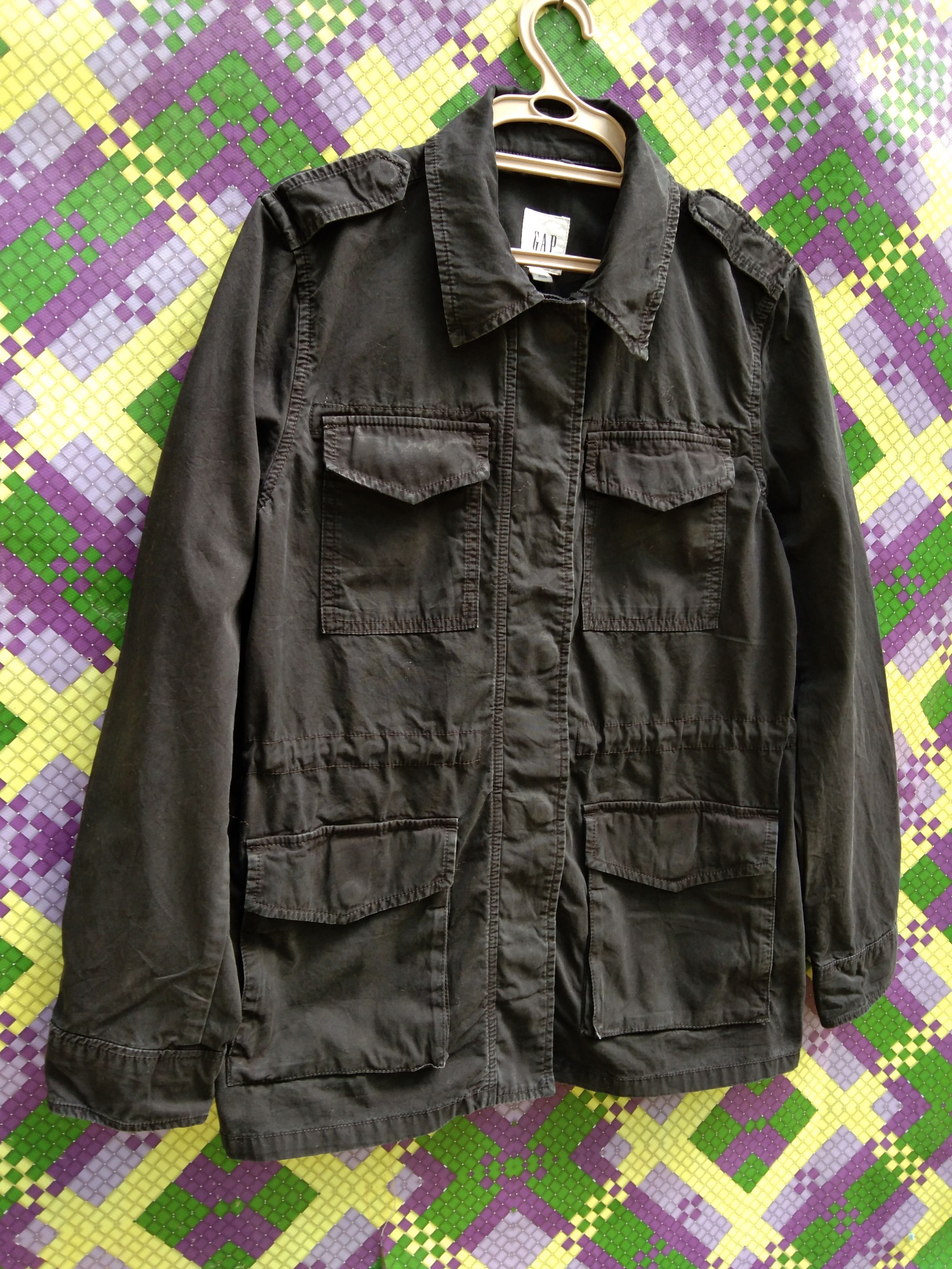 Gap × Vintage GAP MEN'S KHAKI JACKET (SNAP BUTTON) Size US S / EU 44-46 / 1 - 3 Thumbnail